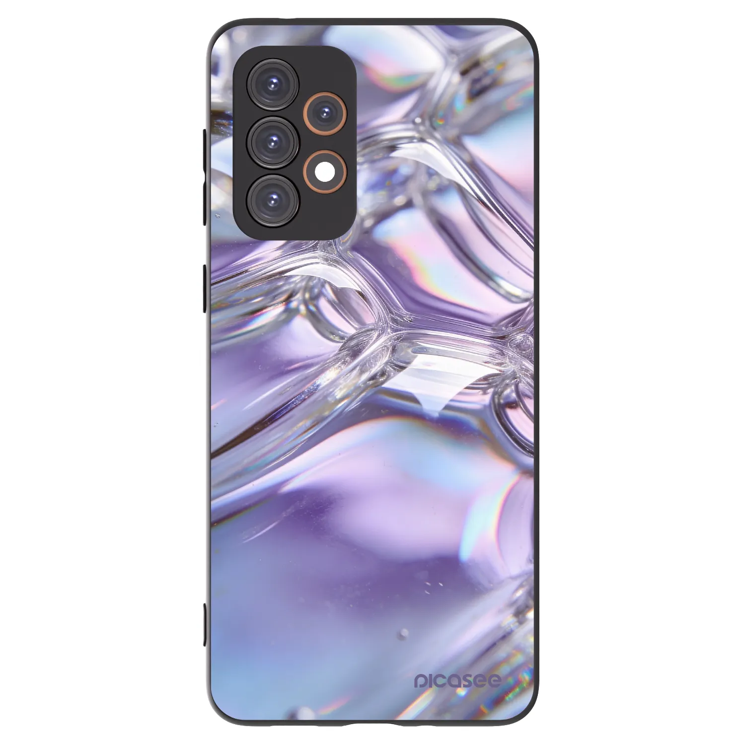 Picasee silikonski črni ovitek za Samsung Galaxy A33 5G A336 - Iridescent bubbles
