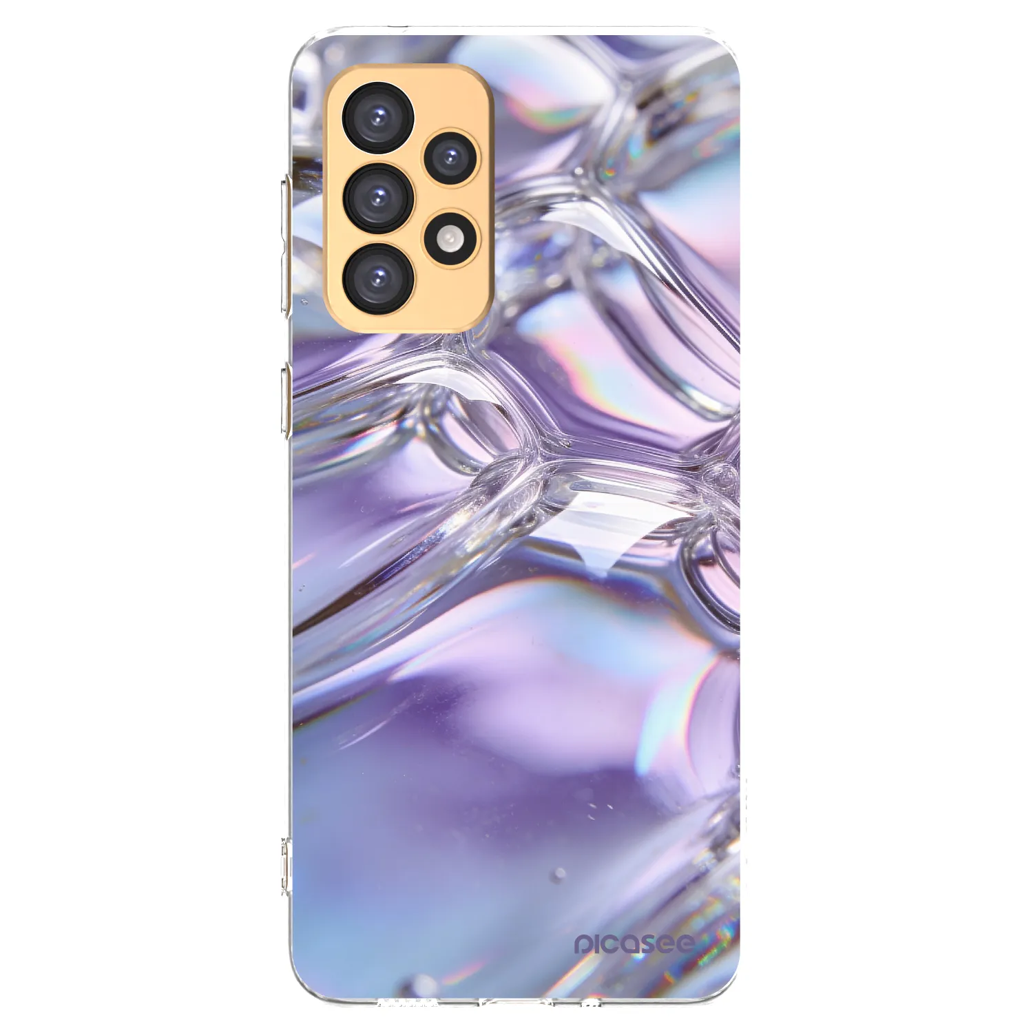 Picasee silikonski prozorni ovitek za Samsung Galaxy A33 5G A336 - Iridescent bubbles