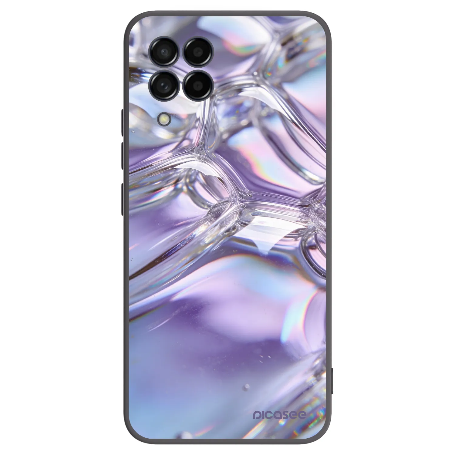 Picasee silikonski črni ovitek za Samsung Galaxy M53 5G - Iridescent bubbles