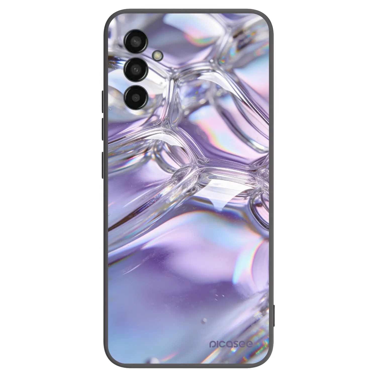Picasee silikonski črni ovitek za Samsung Galaxy M13 M135F - Iridescent bubbles