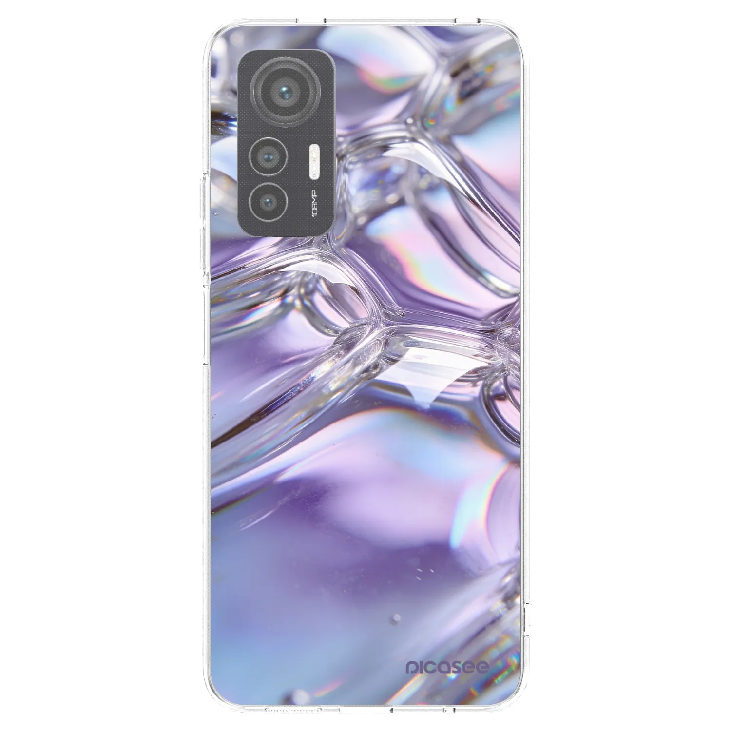 Picasee silikonski prozorni ovitek za Xiaomi 12 Lite - Iridescent bubbles