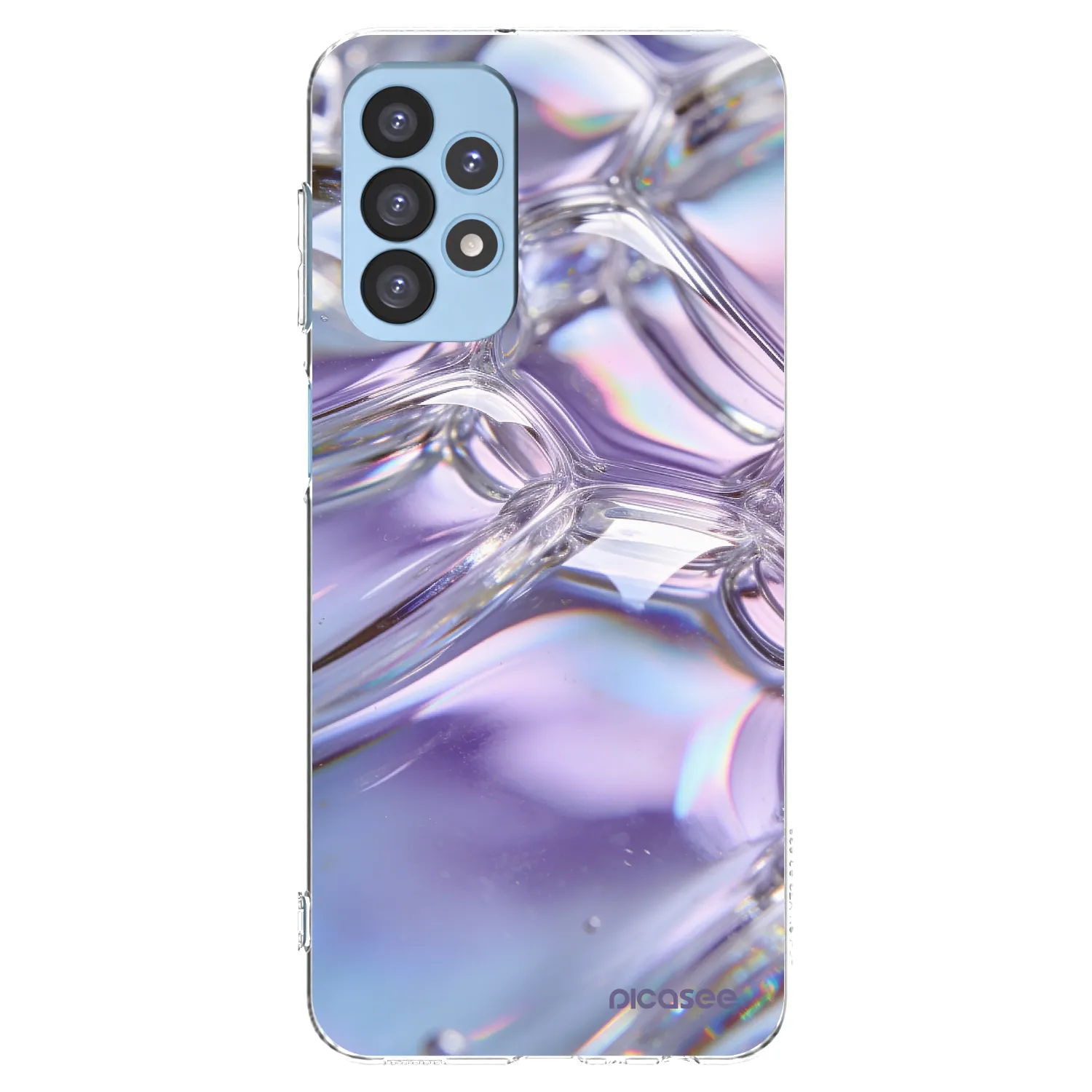 Picasee silikonski prozorni ovitek za Samsung Galaxy A23 A235F 4G - Iridescent bubbles