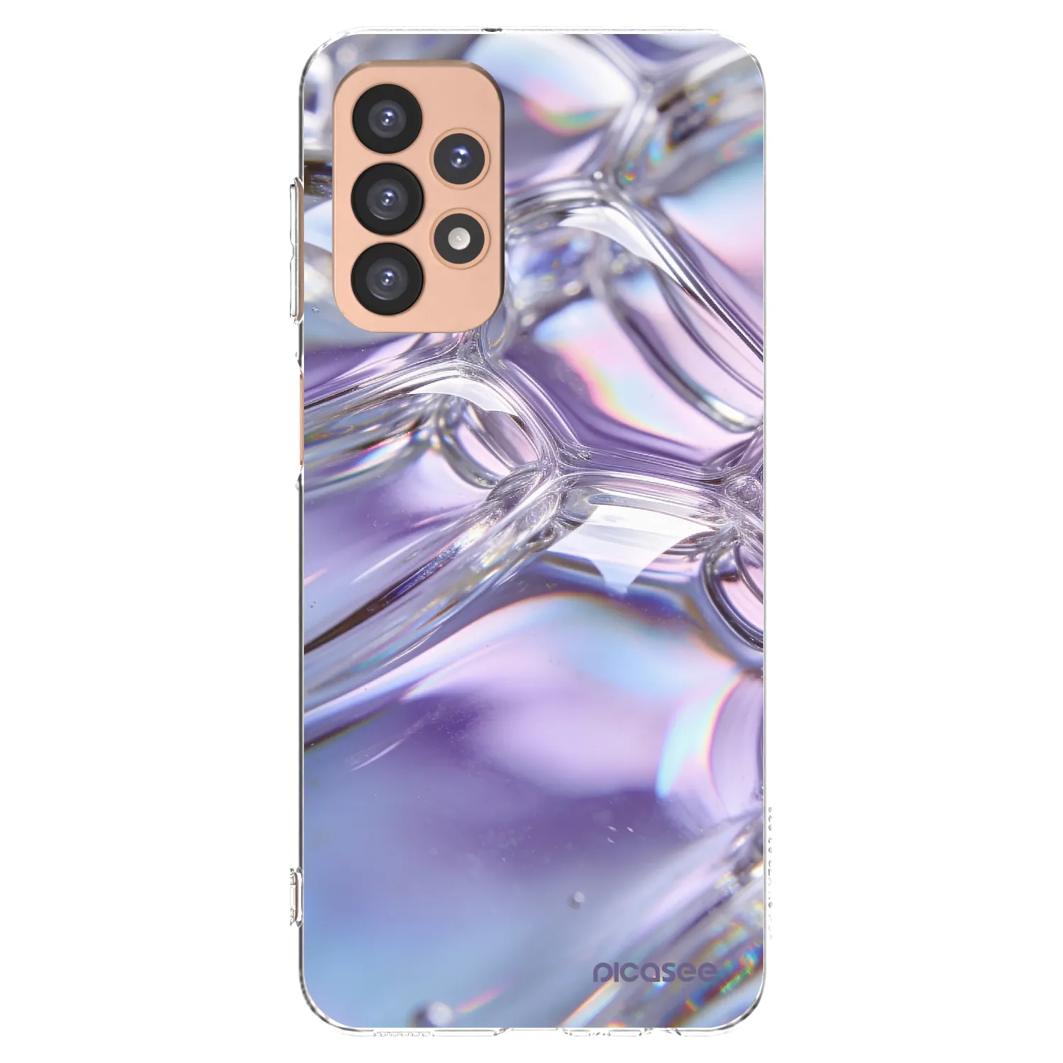 Picasee silikonski prozorni ovitek za Samsung Galaxy A23 A236B 5G - Iridescent bubbles