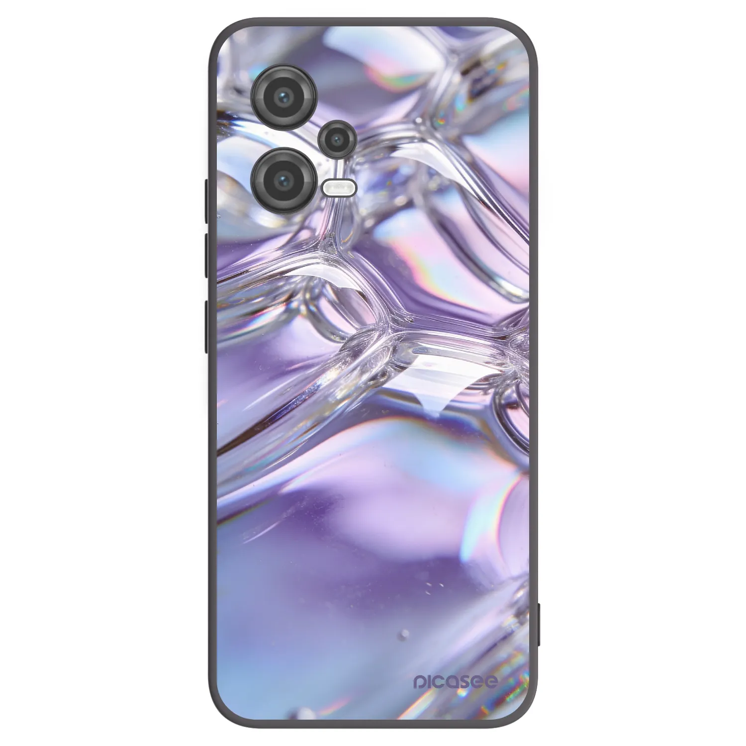 Picasee silikonski črni ovitek za Xiaomi Poco X5 - Iridescent bubbles