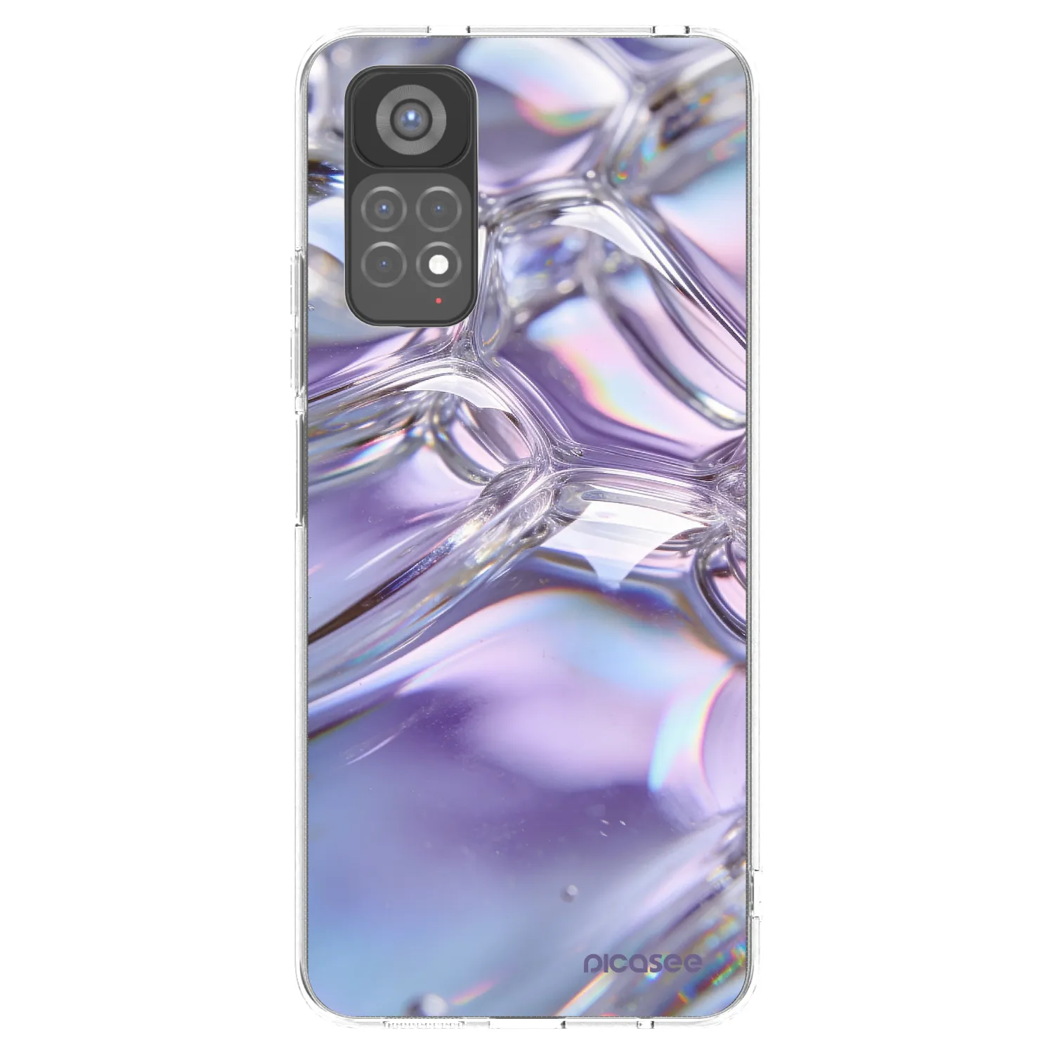 Picasee silikonski prozorni ovitek za Xiaomi Redmi Note 11S 5G - Iridescent bubbles