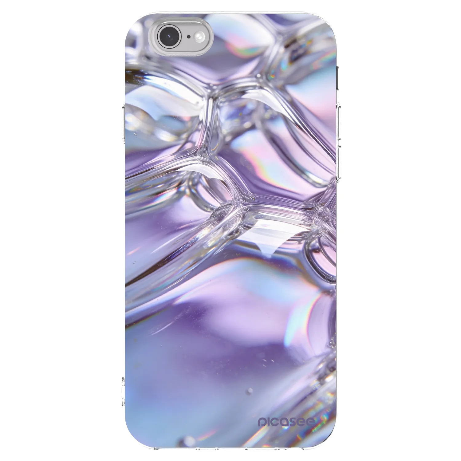 Picasee silikonski prozorni ovitek za Apple iPhone 6/6S - Iridescent bubbles