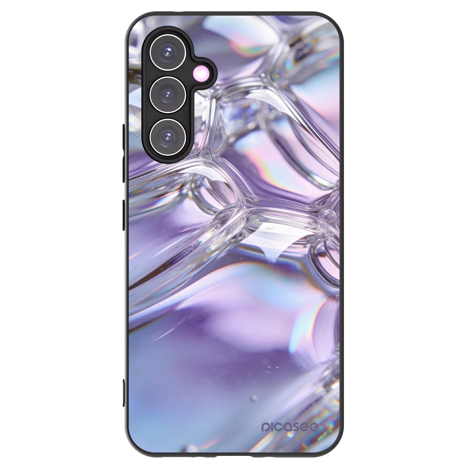 Picasee silikonski črni ovitek za Samsung Galaxy A54 5G A546B - Iridescent bubbles