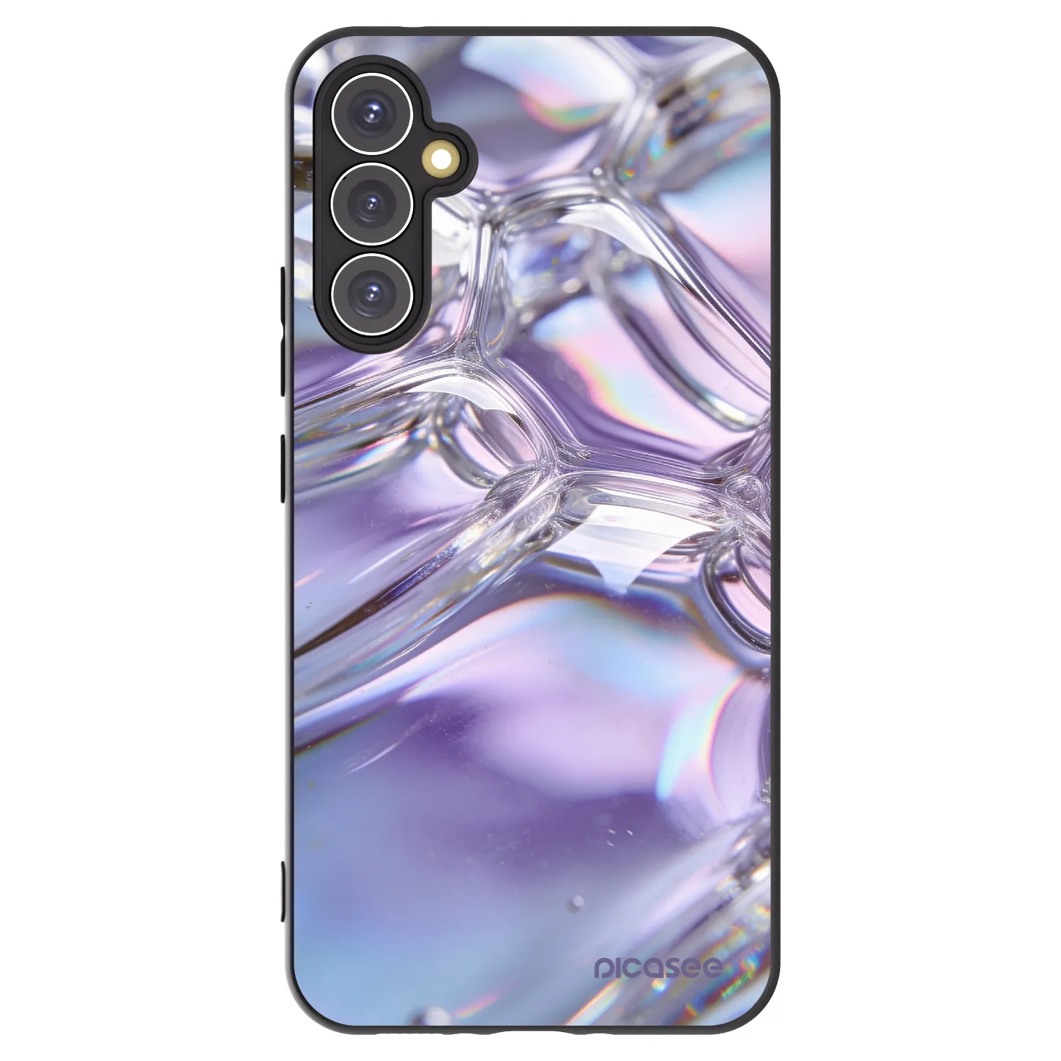 Picasee silikonski črni ovitek za Samsung Galaxy A34 5G A346B - Iridescent bubbles
