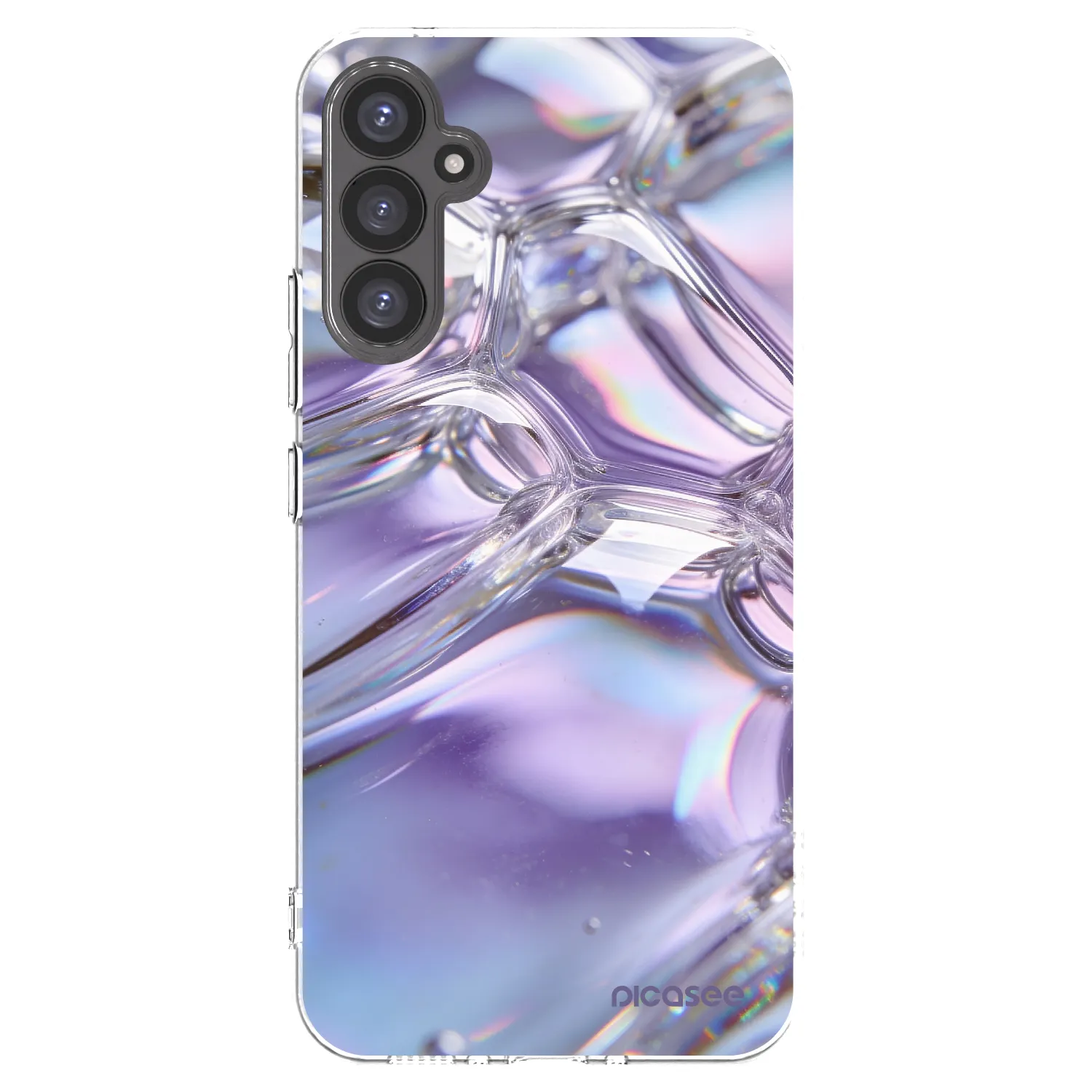 Picasee silikonski prozorni ovitek za Samsung Galaxy A34 5G A346B - Iridescent bubbles