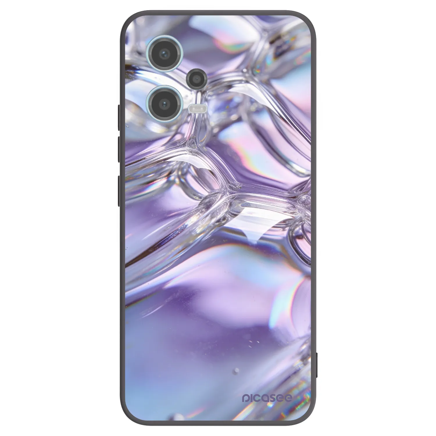 Picasee silikonski črni ovitek za Xiaomi Redmi Note 12 5G - Iridescent bubbles
