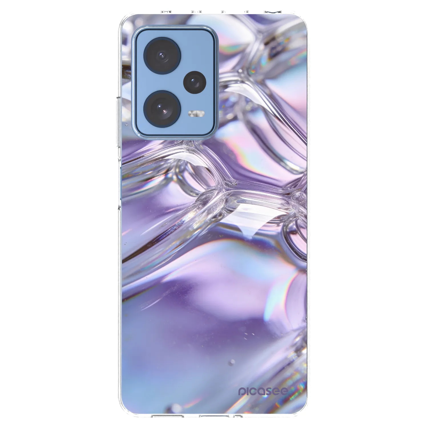 Picasee silikonski prozorni ovitek za Xiaomi Redmi Note 12 Pro 5G - Iridescent bubbles