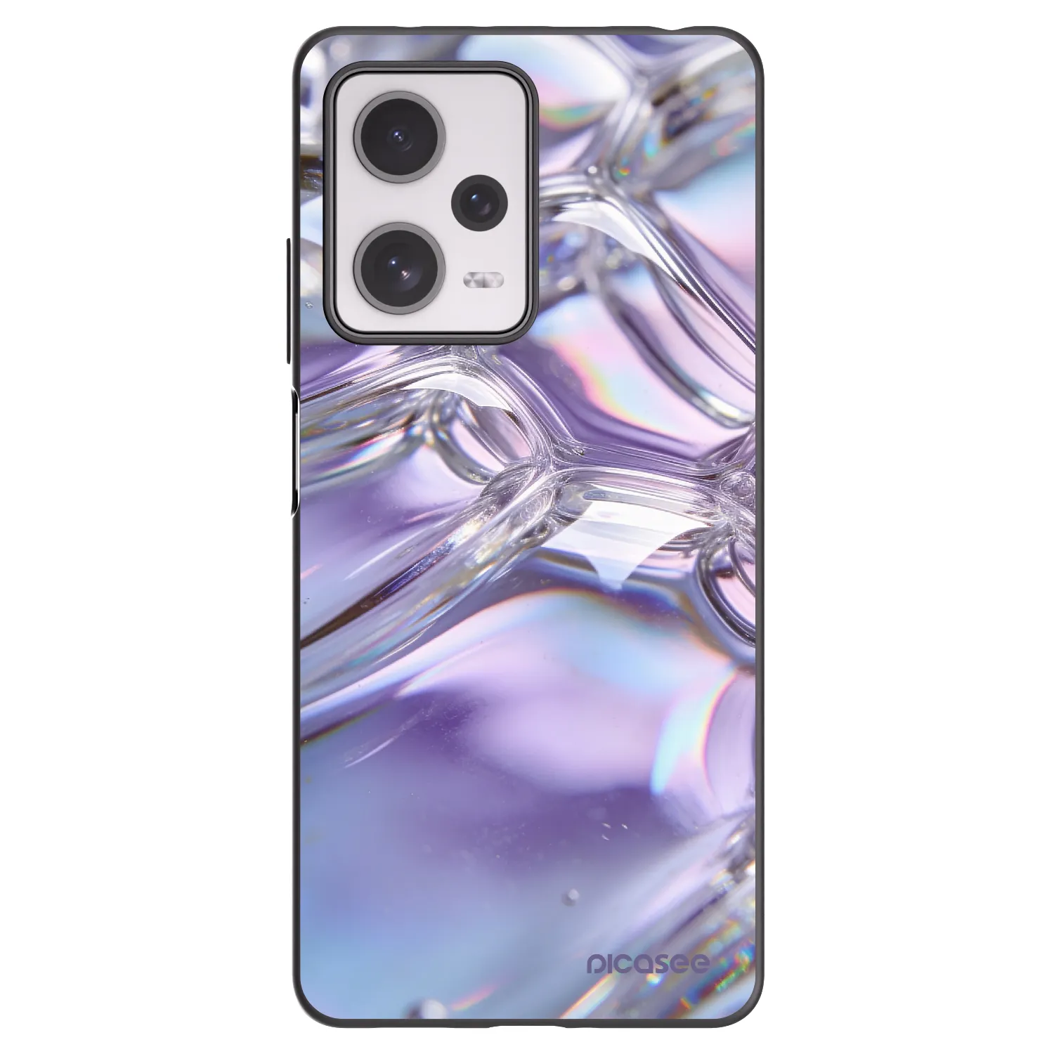 Picasee silikonski črni ovitek za Xiaomi Redmi Note 12 Pro+ 5G - Iridescent bubbles