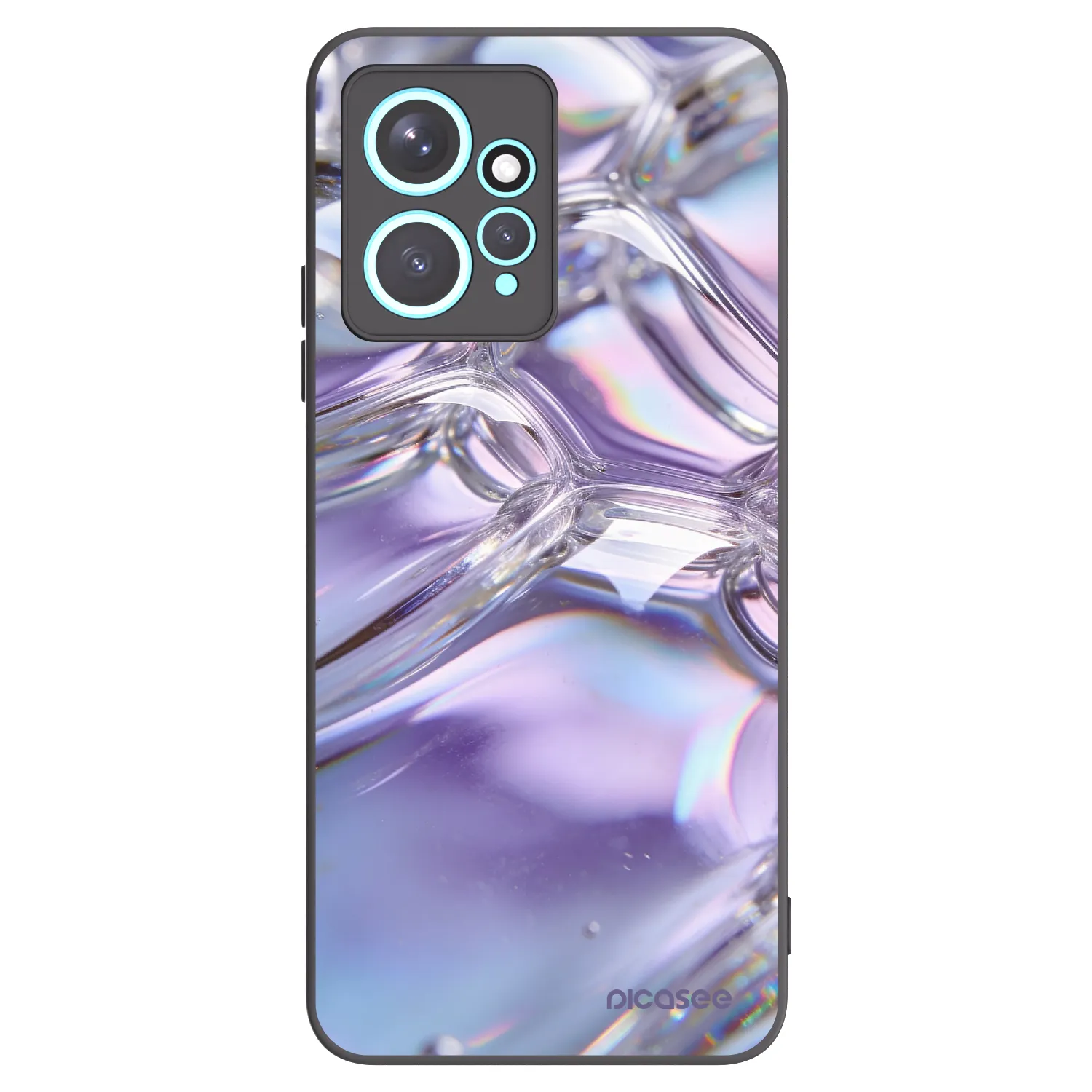 Picasee silikonski črni ovitek za Xiaomi Redmi Note 12 4G - Iridescent bubbles