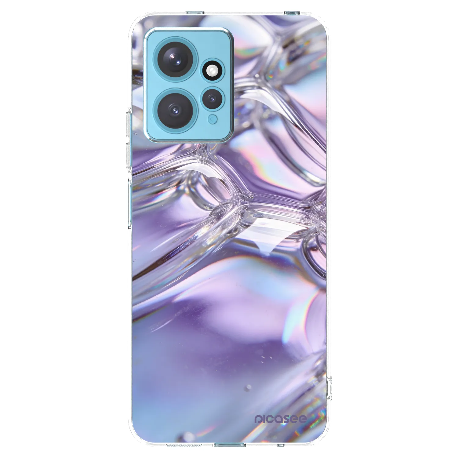 Picasee silikonski prozorni ovitek za Xiaomi Redmi Note 12 4G - Iridescent bubbles