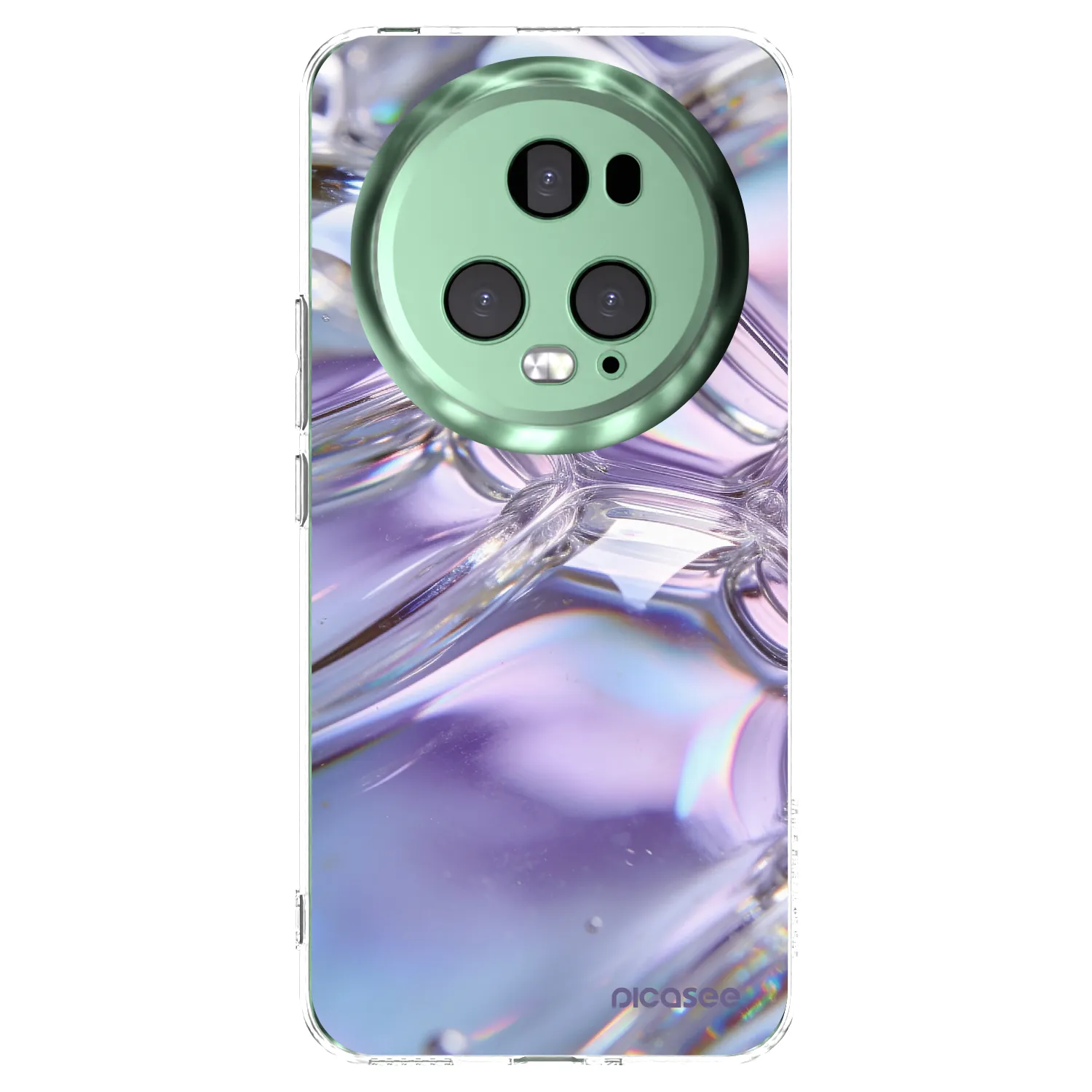 Picasee silikonski prozorni ovitek za Honor Magic5 Pro - Iridescent bubbles