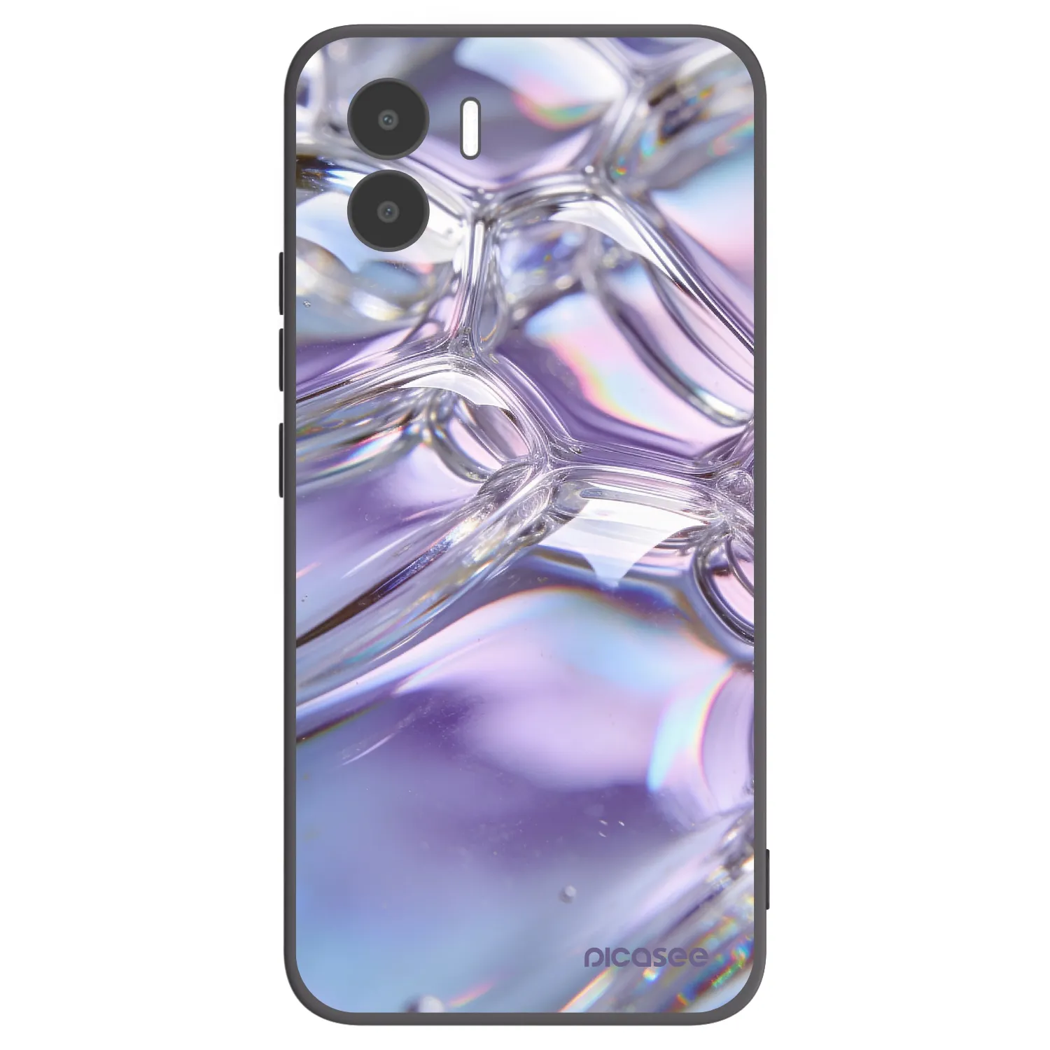 Picasee silikonski črni ovitek za Xiaomi Redmi A2 - Iridescent bubbles