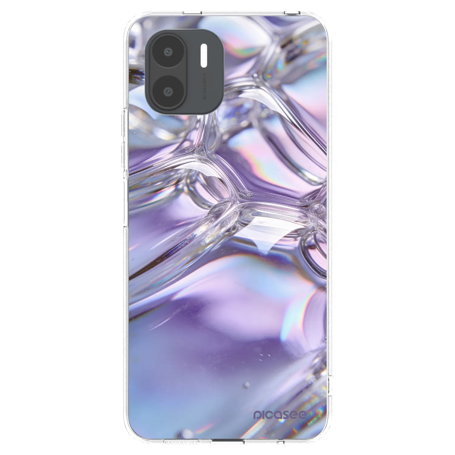 Picasee silikonski prozorni ovitek za Xiaomi Redmi A2 - Iridescent bubbles