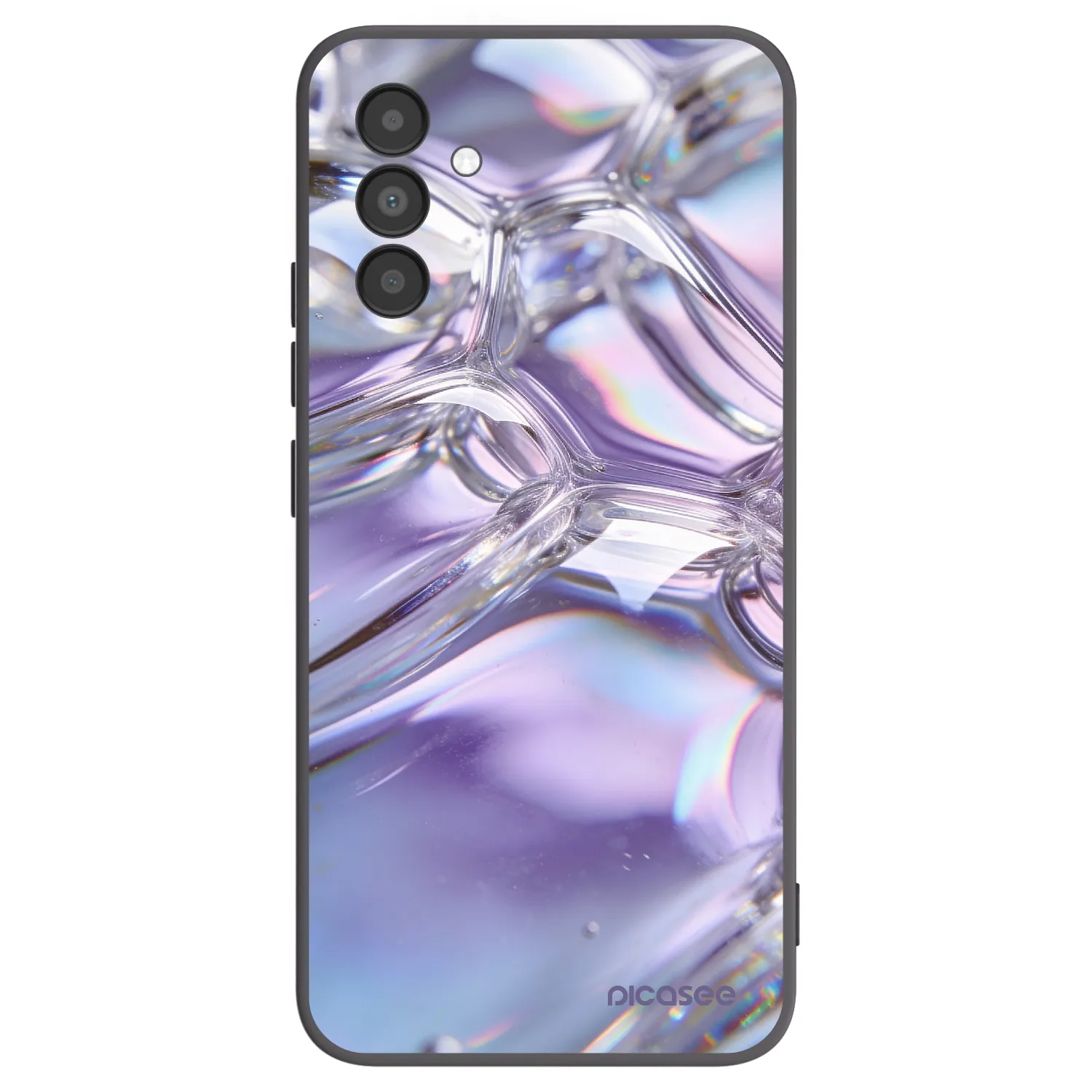Picasee silikonski črni ovitek za Samsung Galaxy A04s A047F - Iridescent bubbles