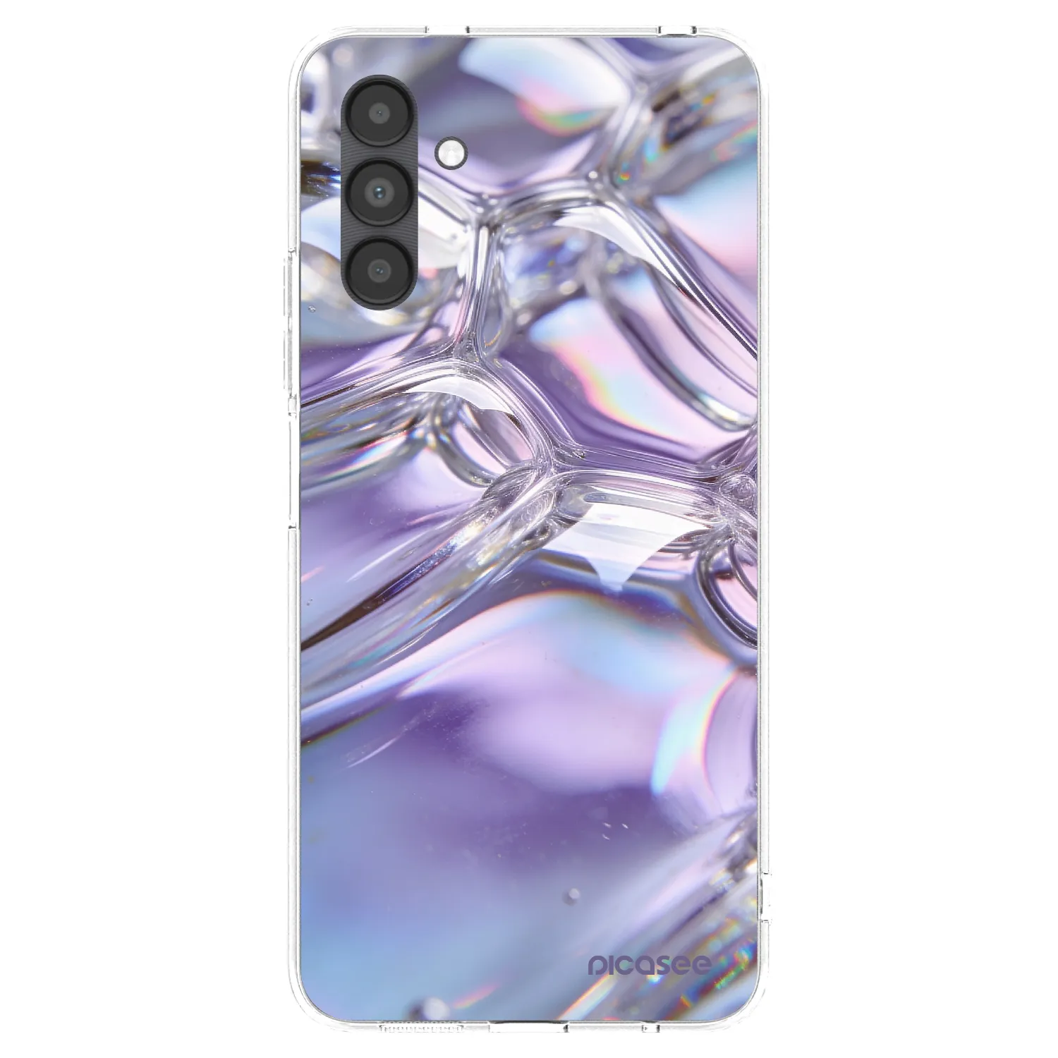 Picasee silikonski prozorni ovitek za Samsung Galaxy A04s A047F - Iridescent bubbles