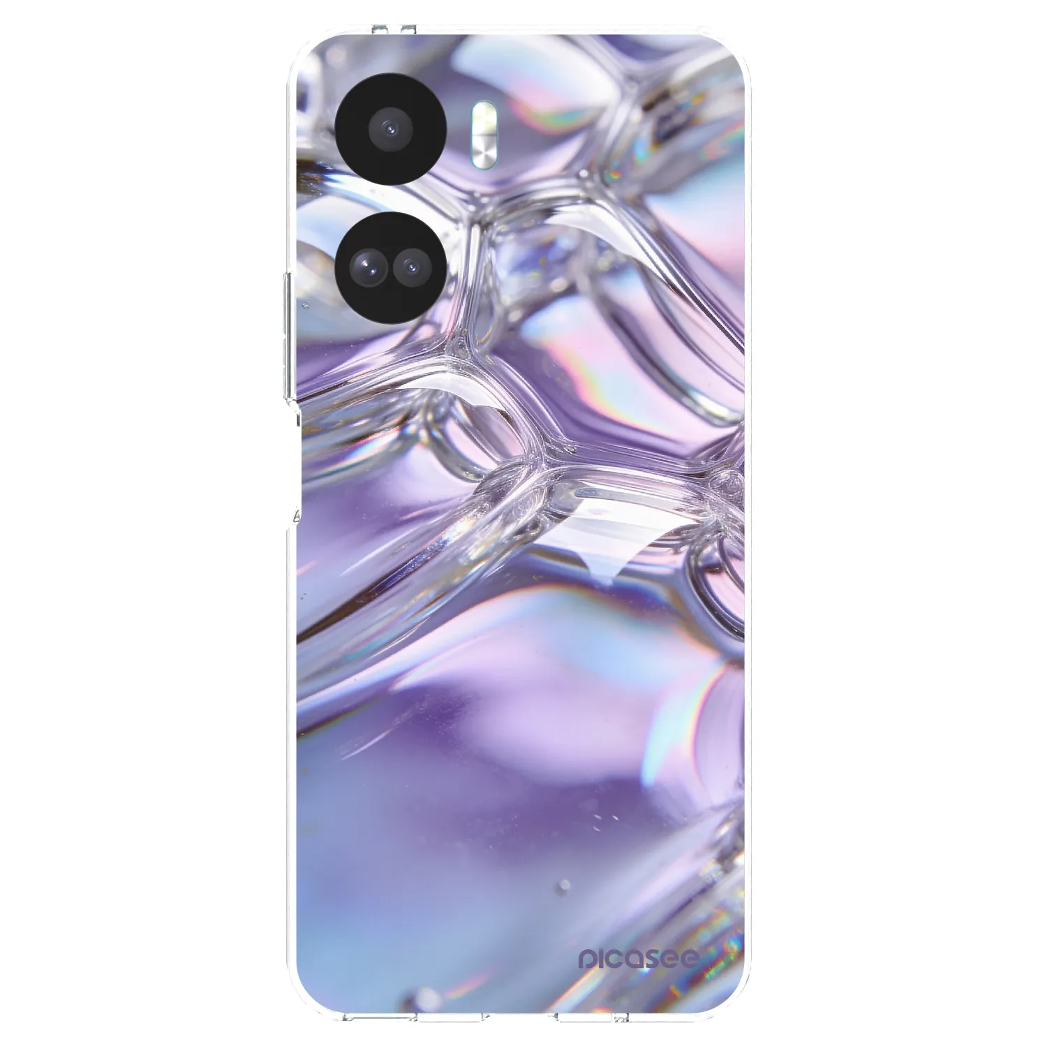 Picasee silikonski prozorni ovitek za Honor 90 Lite 5G - Iridescent bubbles