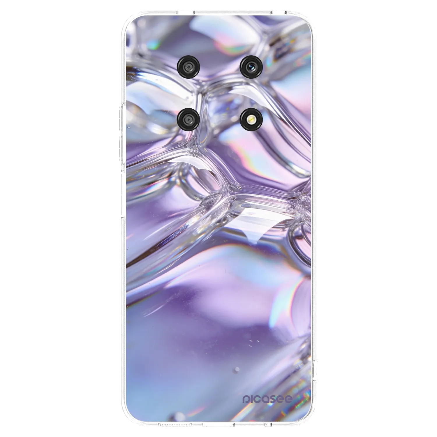 Picasee silikonski prozorni ovitek za Honor Magic4 Lite 5G - Iridescent bubbles