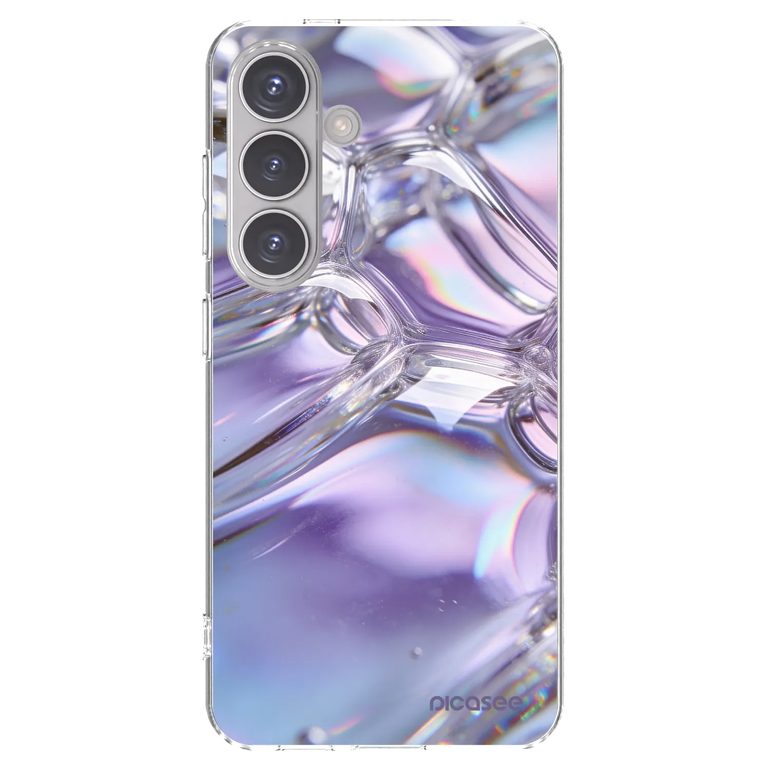 Picasee silikonski prozorni ovitek za Samsung Galaxy S24 S921B 5G - Iridescent bubbles
