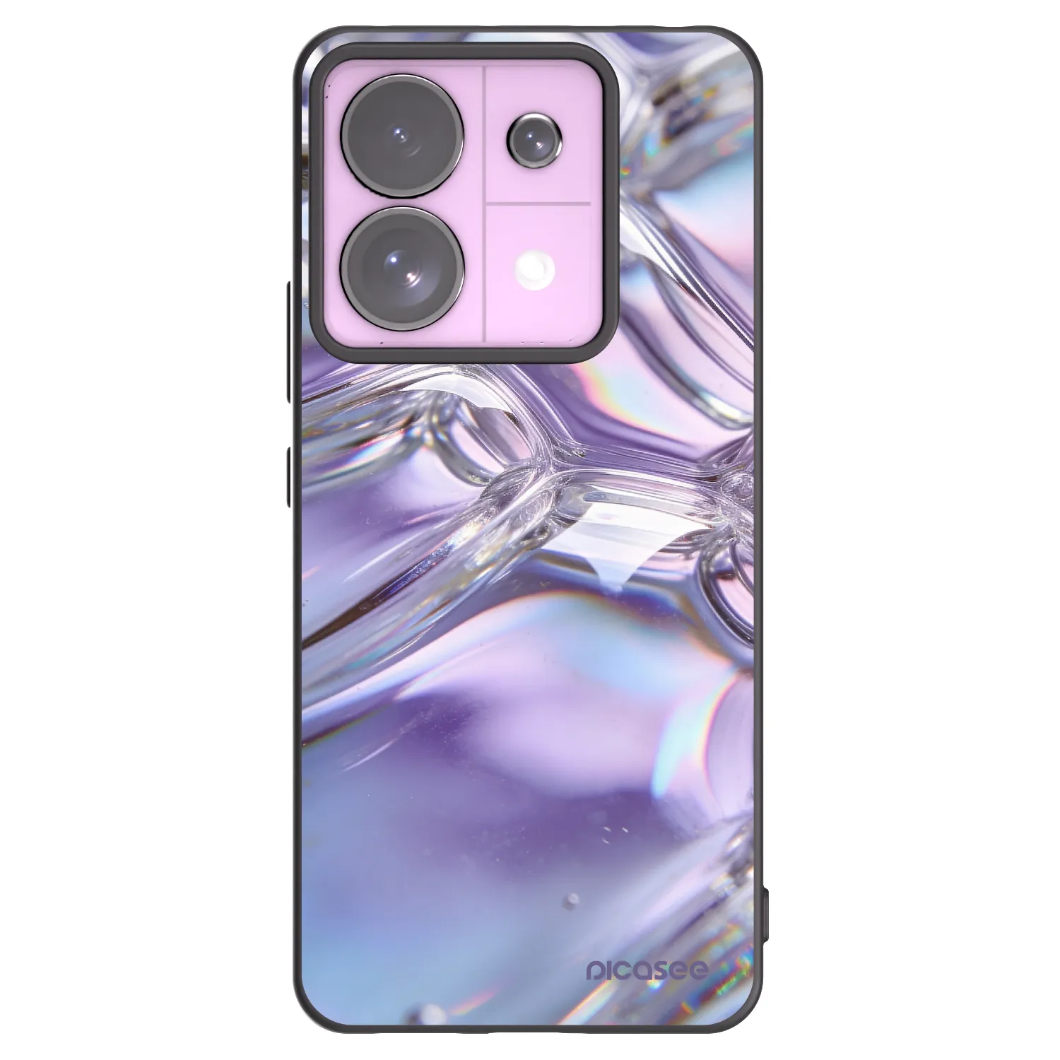 Picasee silikonski črni ovitek za Xiaomi Redmi Note 13 Pro 5G - Iridescent bubbles