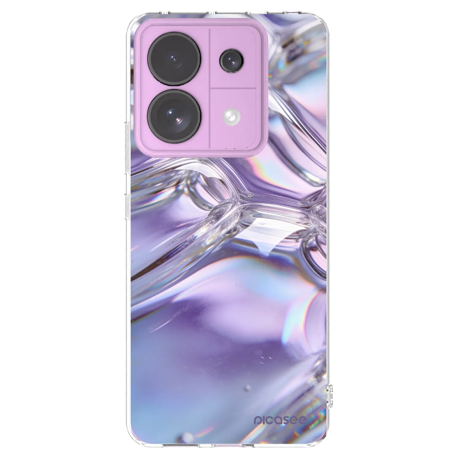 Picasee silikonski prozorni ovitek za Xiaomi Redmi Note 13 Pro 5G - Iridescent bubbles