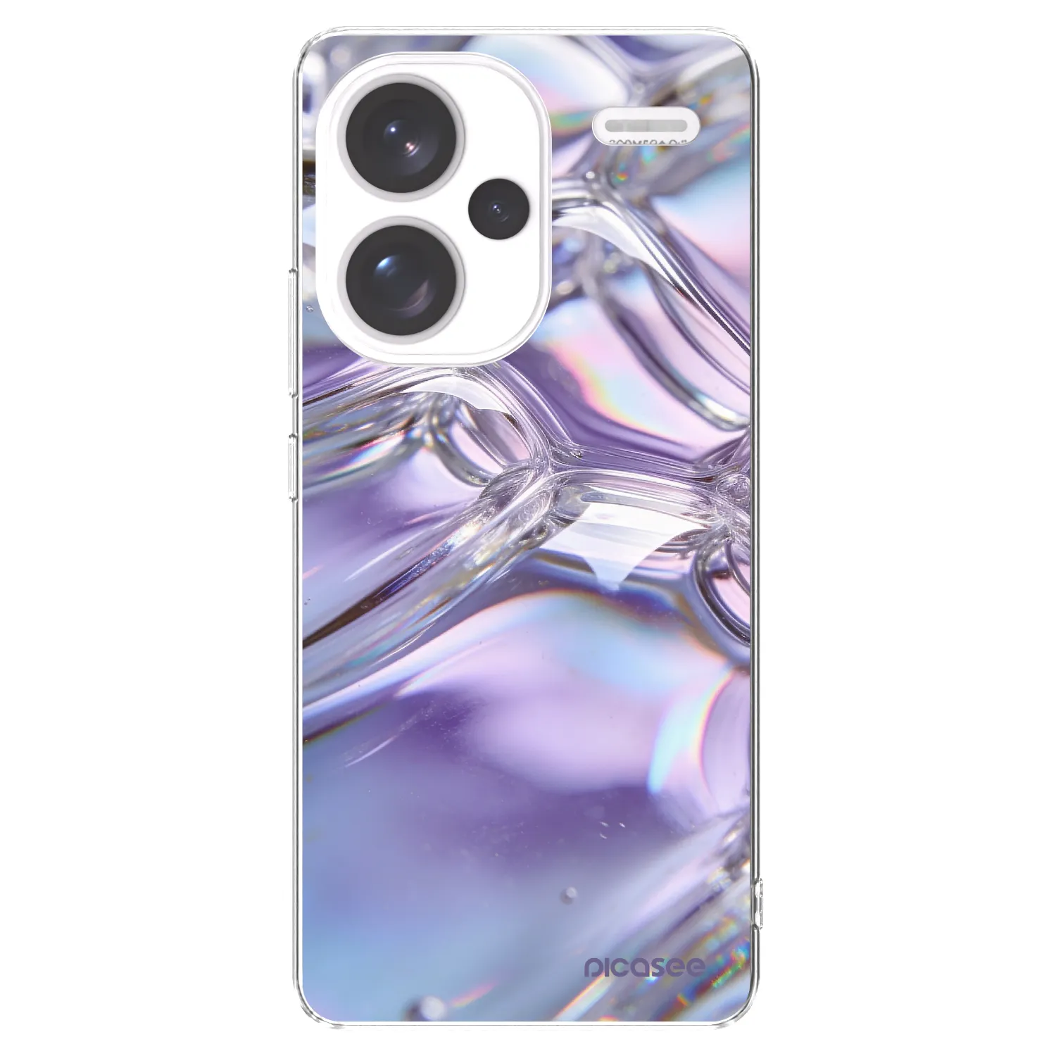 Picasee silikonski prozorni ovitek za Xiaomi Redmi Note 13 Pro+ 5G - Iridescent bubbles