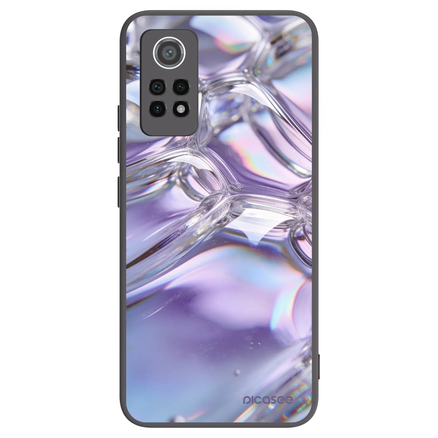 Picasee silikonski črni ovitek za Xiaomi Redmi Note 12 Pro 4G - Iridescent bubbles
