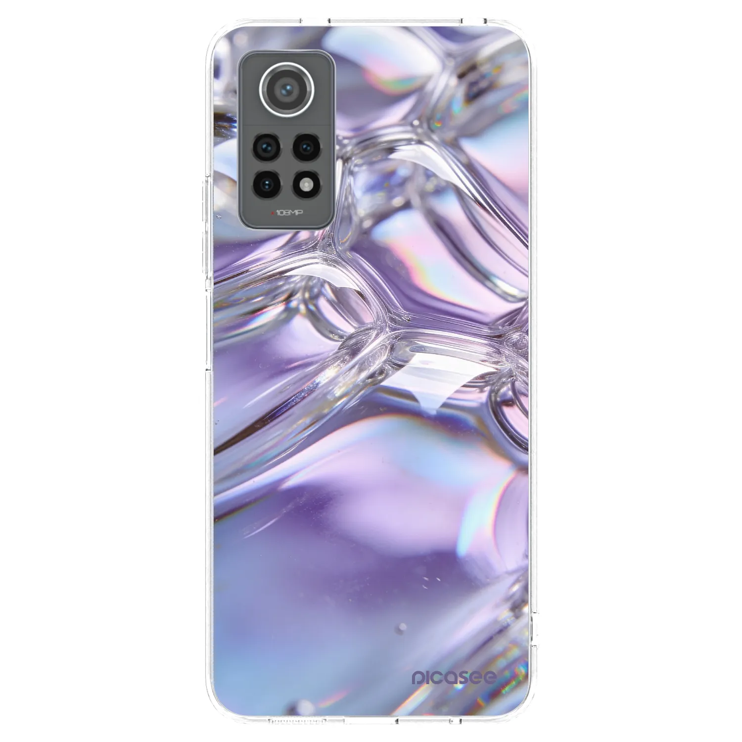 Picasee silikonski prozorni ovitek za Xiaomi Redmi Note 12 Pro 4G - Iridescent bubbles