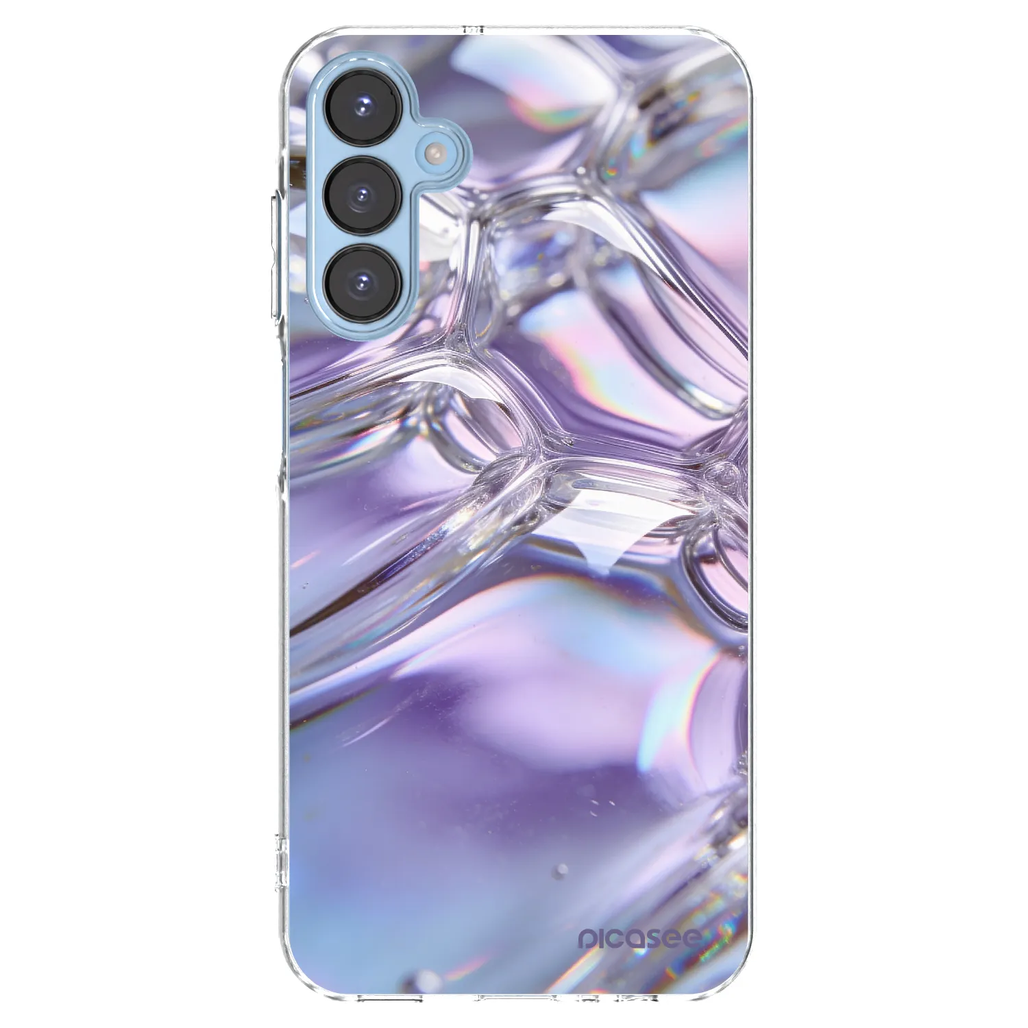 Picasee silikonski prozorni ovitek za Samsung Galaxy A15 A156B 5G - Iridescent bubbles