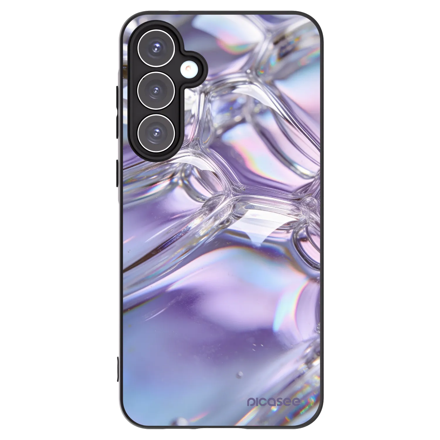 Picasee silikonski črni ovitek za Samsung Galaxy A55 5G A556B - Iridescent bubbles
