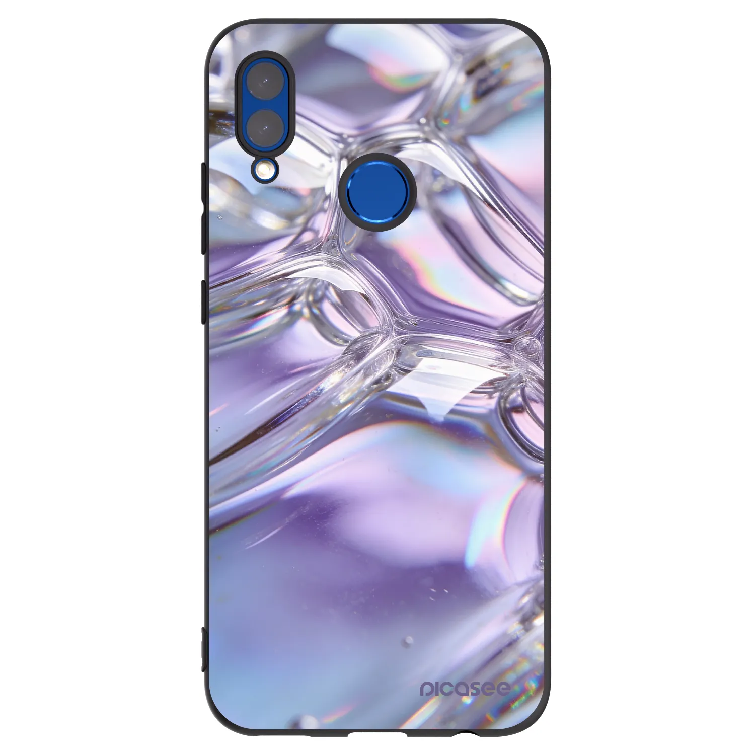 Picasee silikonski črni ovitek za Honor 10 Lite - Iridescent bubbles