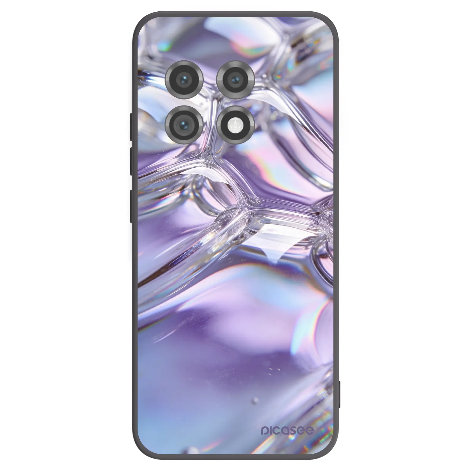 Picasee silikonski črni ovitek za OnePlus 11 5G - Iridescent bubbles