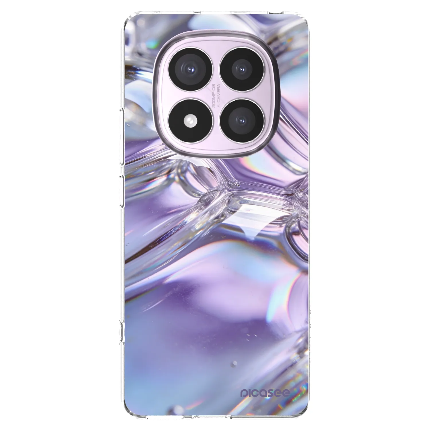 Picasee silikonski prozorni ovitek za Xiaomi Redmi Note 14 Pro 5G - Iridescent bubbles
