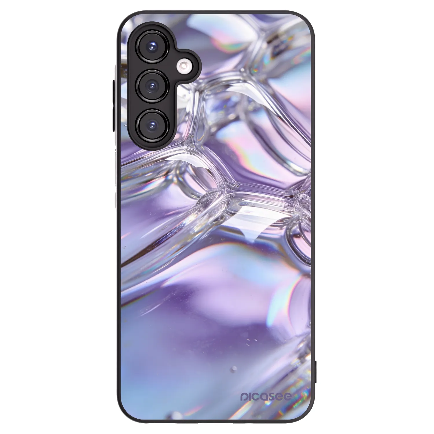 Picasee silikonski črni ovitek za Samsung Galaxy A16 5G - Iridescent bubbles