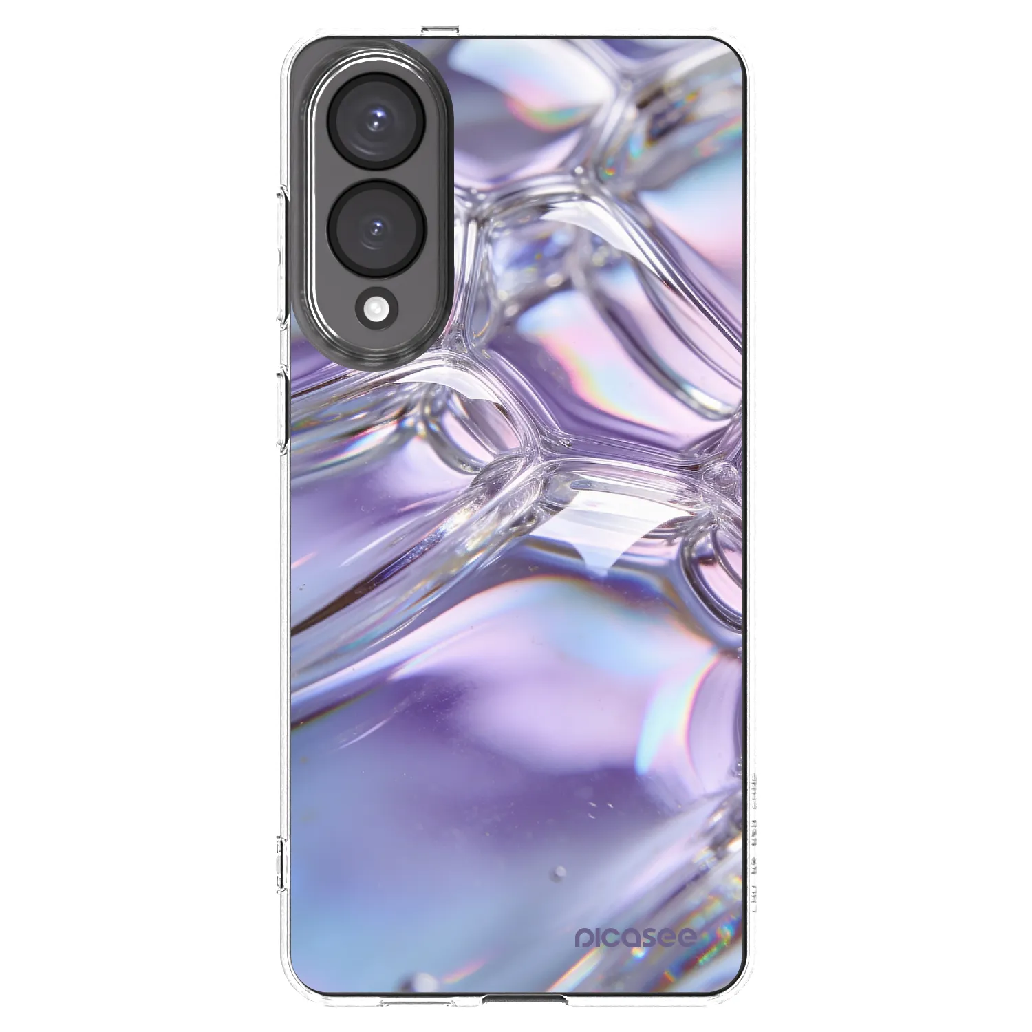 Picasee silikonski prozorni ovitek za Samsung Galaxy S25 Edge 5G - Iridescent bubbles