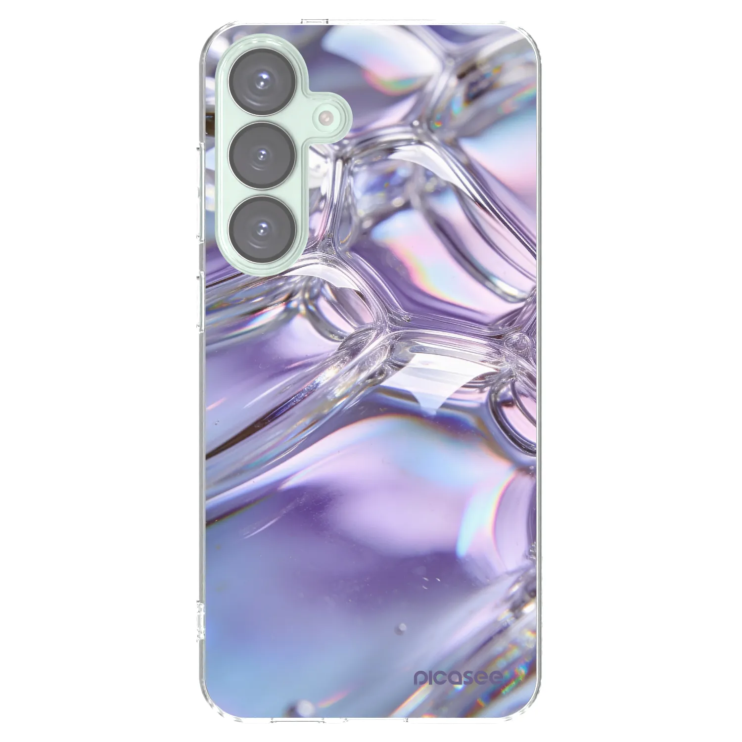 Picasee silikonski prozorni ovitek za Samsung Galaxy S25+ 5G - Iridescent bubbles