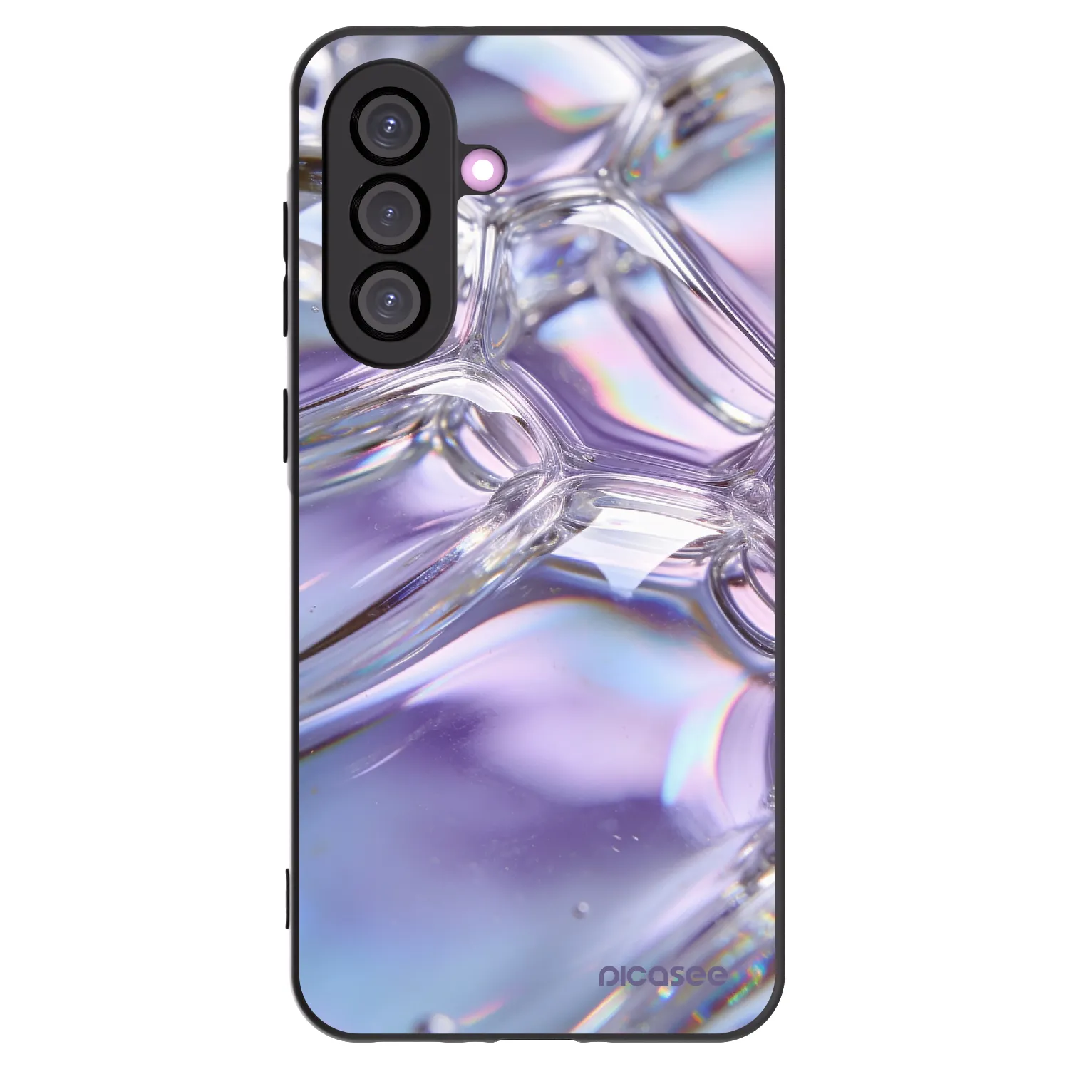 Picasee silikonski črni ovitek za Samsung Galaxy A56 5G A566B - Iridescent bubbles