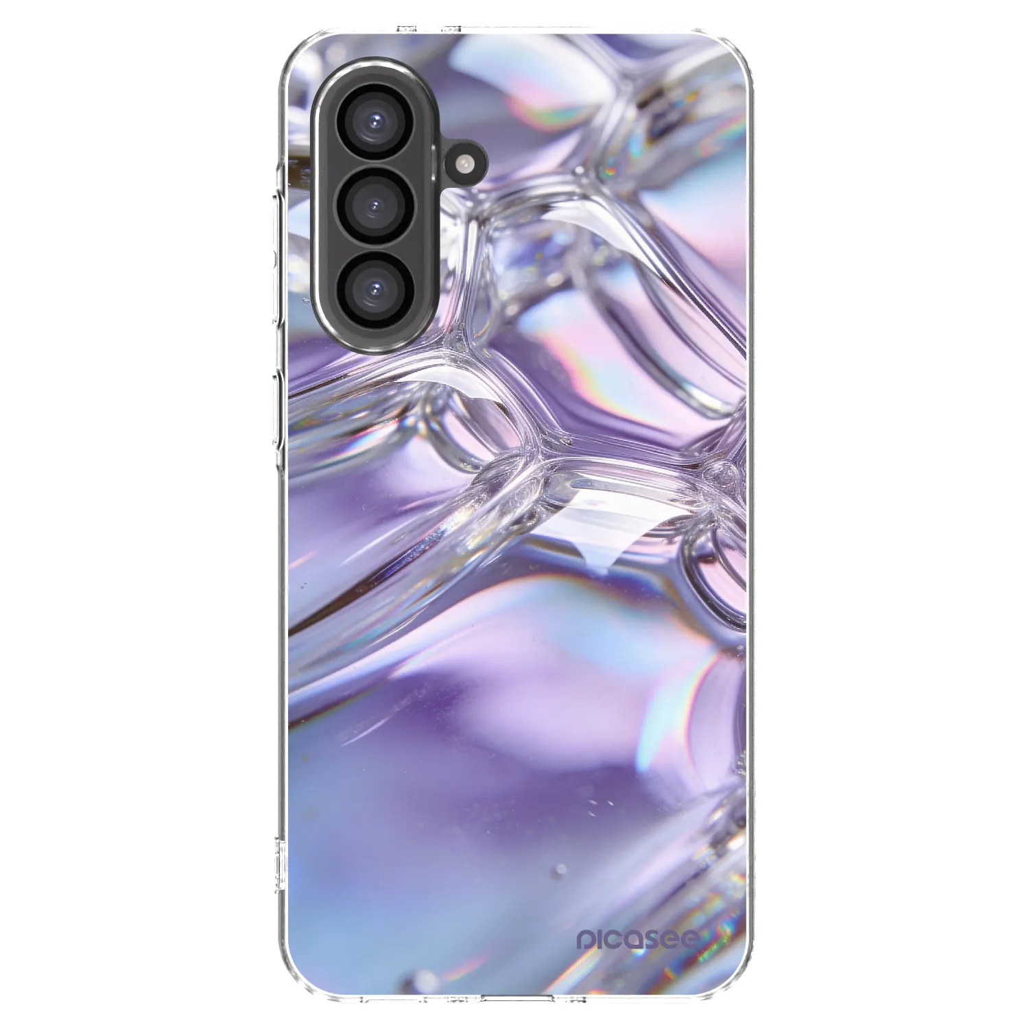Picasee silikonski prozorni ovitek za Samsung Galaxy A56 5G A566B - Iridescent bubbles