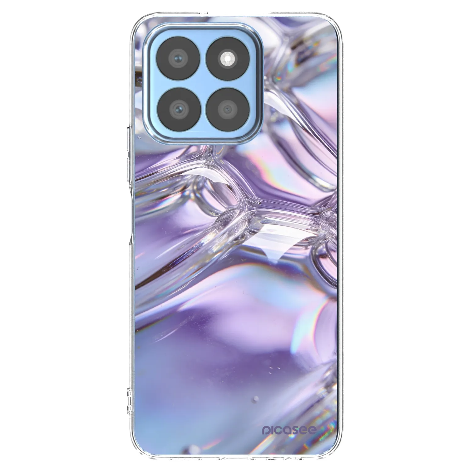 Picasee silikonski prozorni ovitek za Honor X8c - Iridescent bubbles