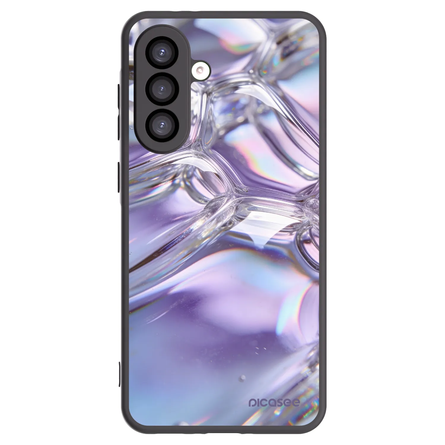 Picasee silikonski črni ovitek za Samsung Galaxy A26 5G A266B - Iridescent bubbles