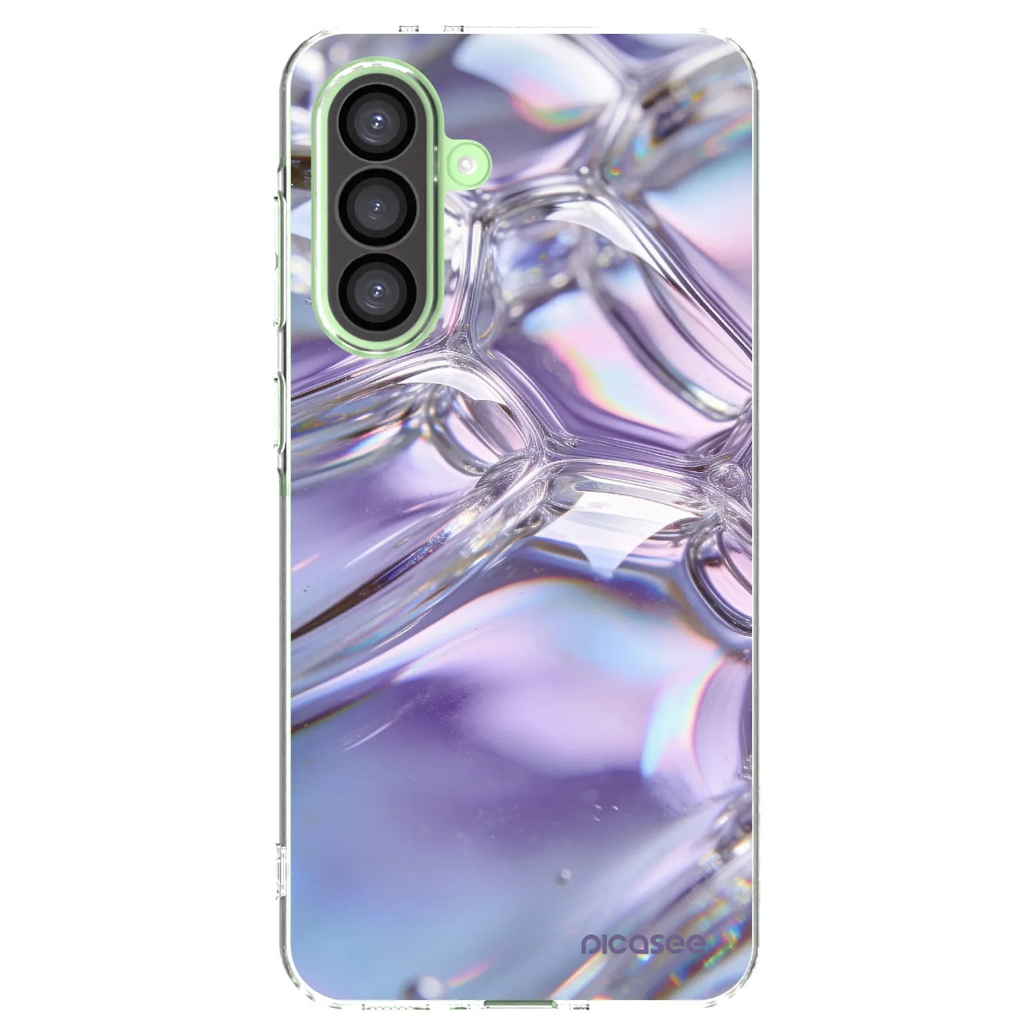Picasee silikonski prozorni ovitek za Samsung Galaxy A26 5G A266B - Iridescent bubbles