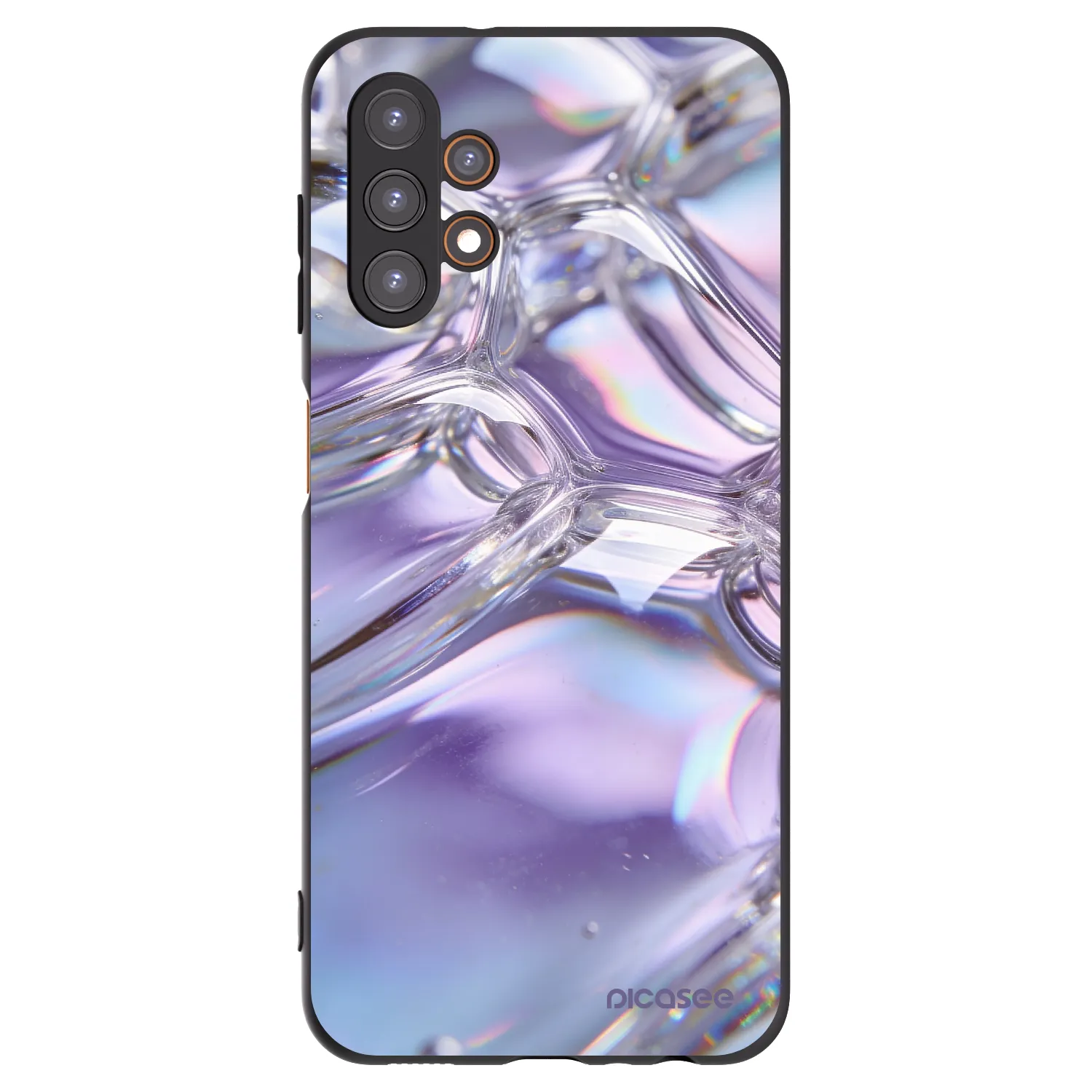 Picasee silikonski črni ovitek za Samsung Galaxy A13 5G - Iridescent bubbles