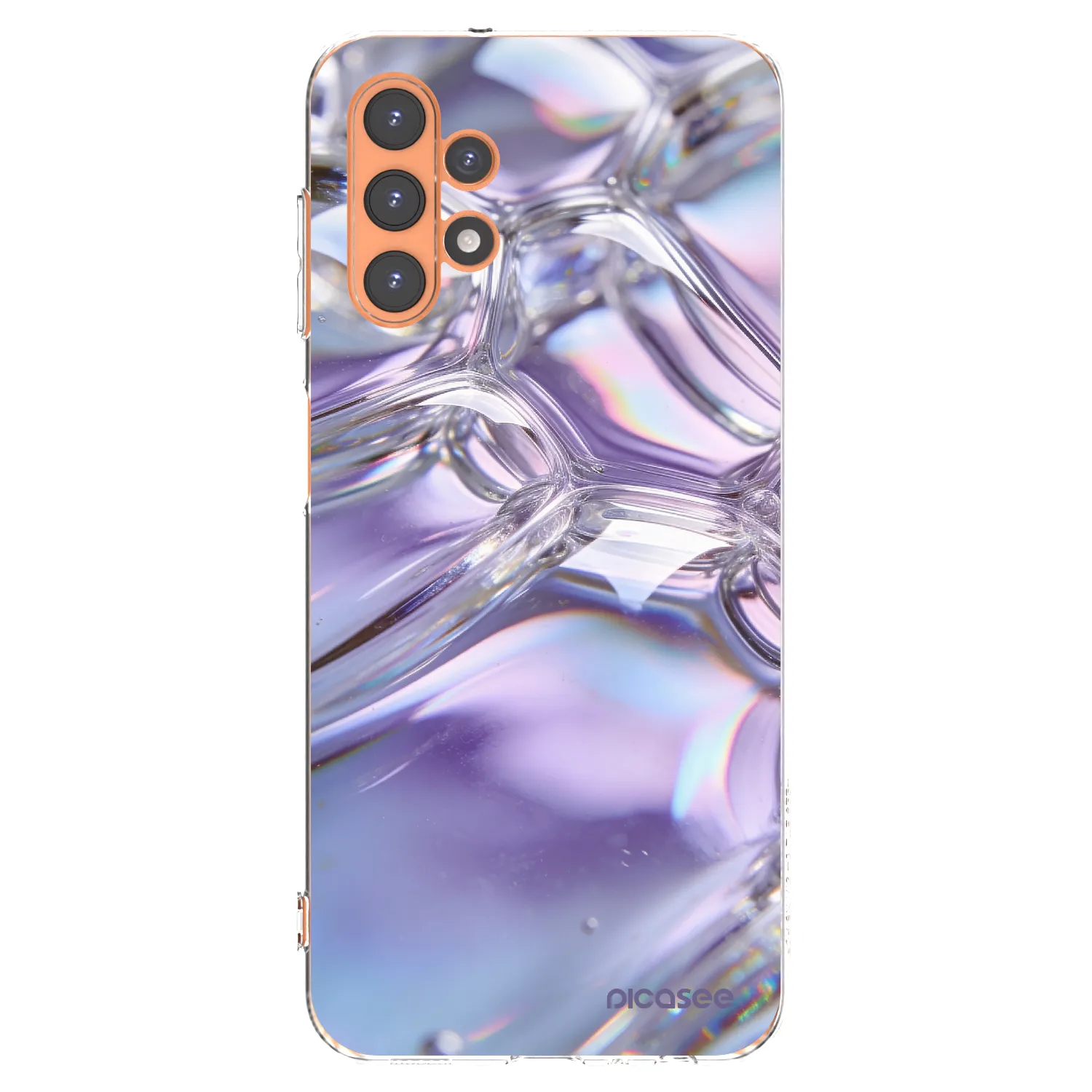 Picasee silikonski prozorni ovitek za Samsung Galaxy A13 5G - Iridescent bubbles