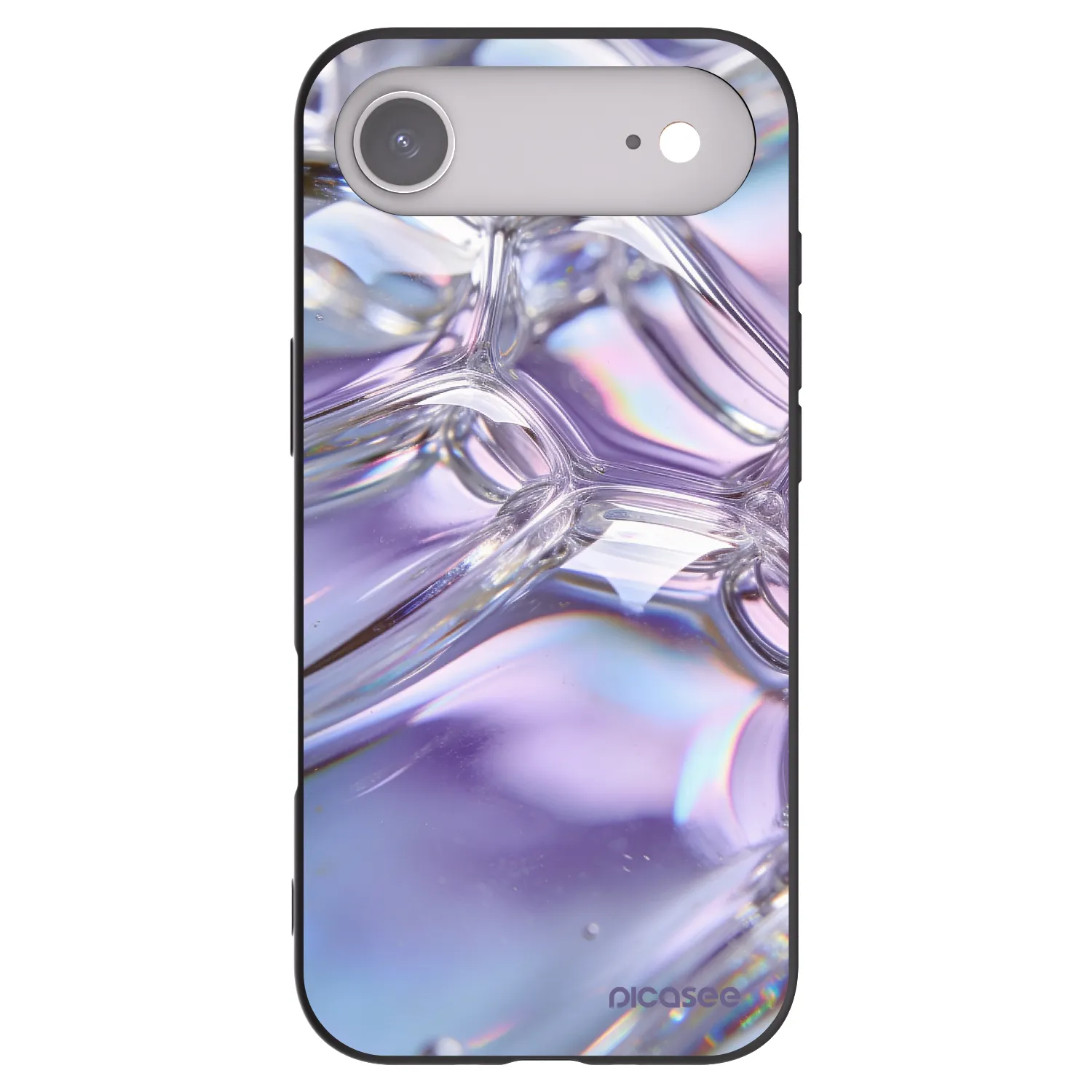 Picasee silikonski črni ovitek za Apple iPhone Air - Iridescent bubbles