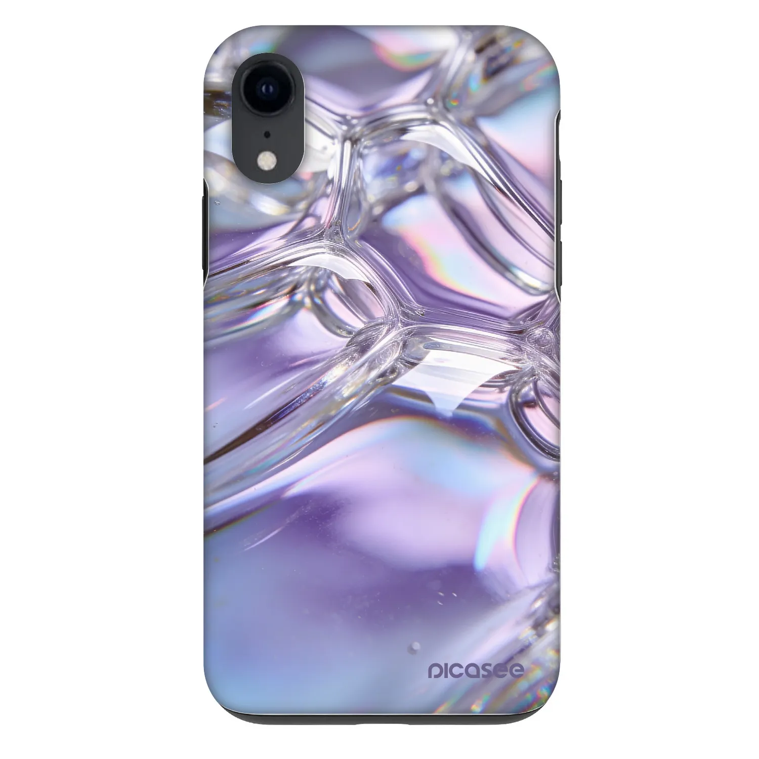 Picasee Fashion Case za Apple iPhone XR - Iridescent bubbles