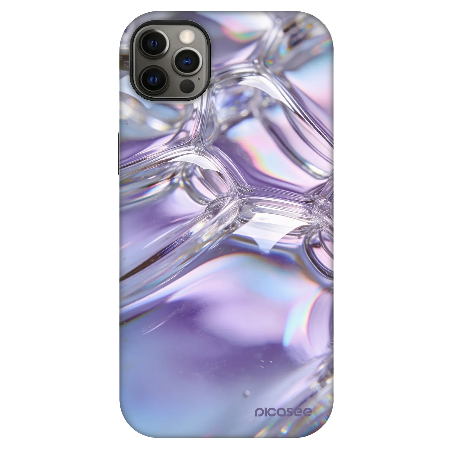 Picasee Fashion Case MagSafe za Apple iPhone 12 Pro Max - Iridescent bubbles