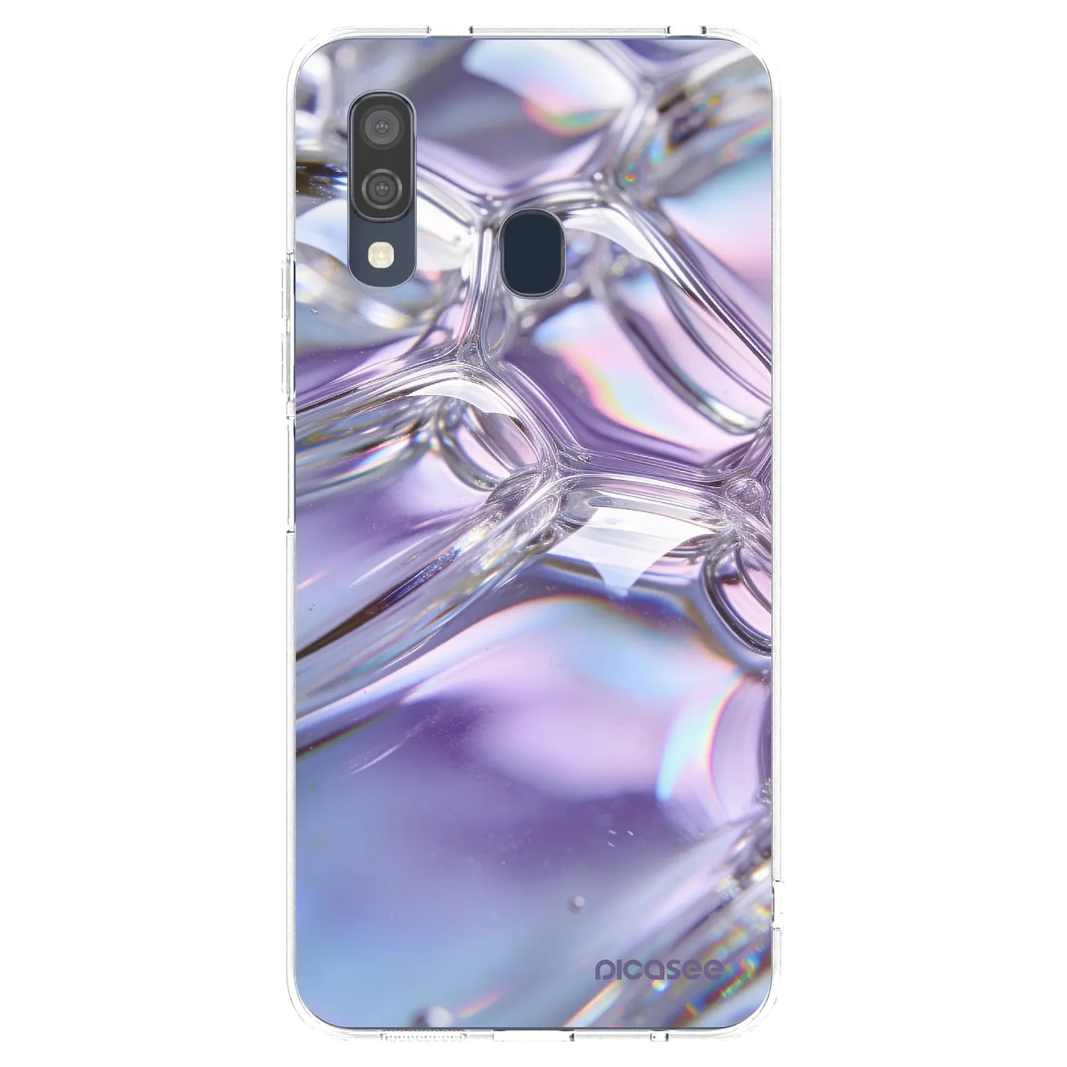 Picasee silikonski prozorni ovitek za Samsung Galaxy A40 A405F - Iridescent bubbles